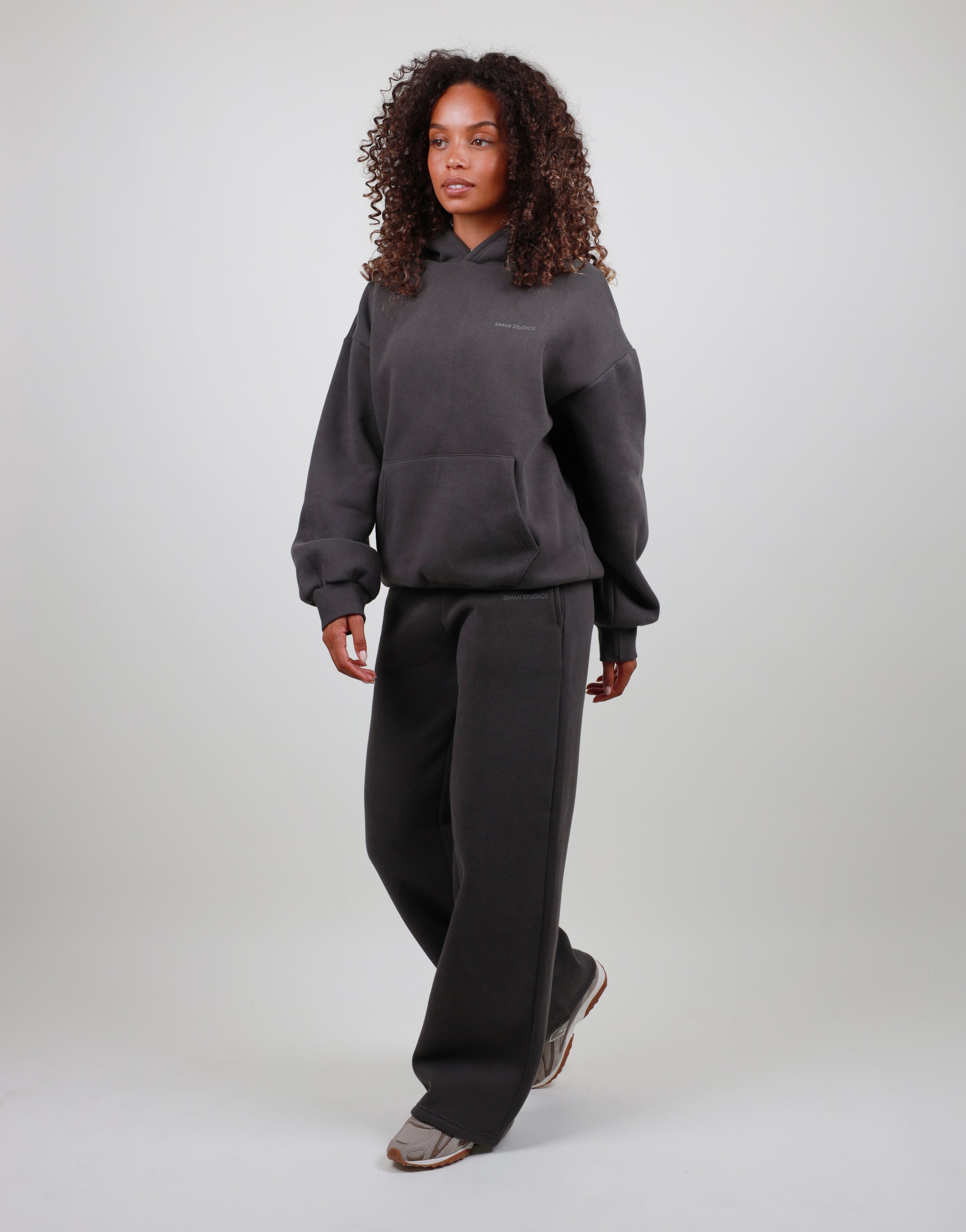 Romilly Straight Leg Joggers in Dark Grey