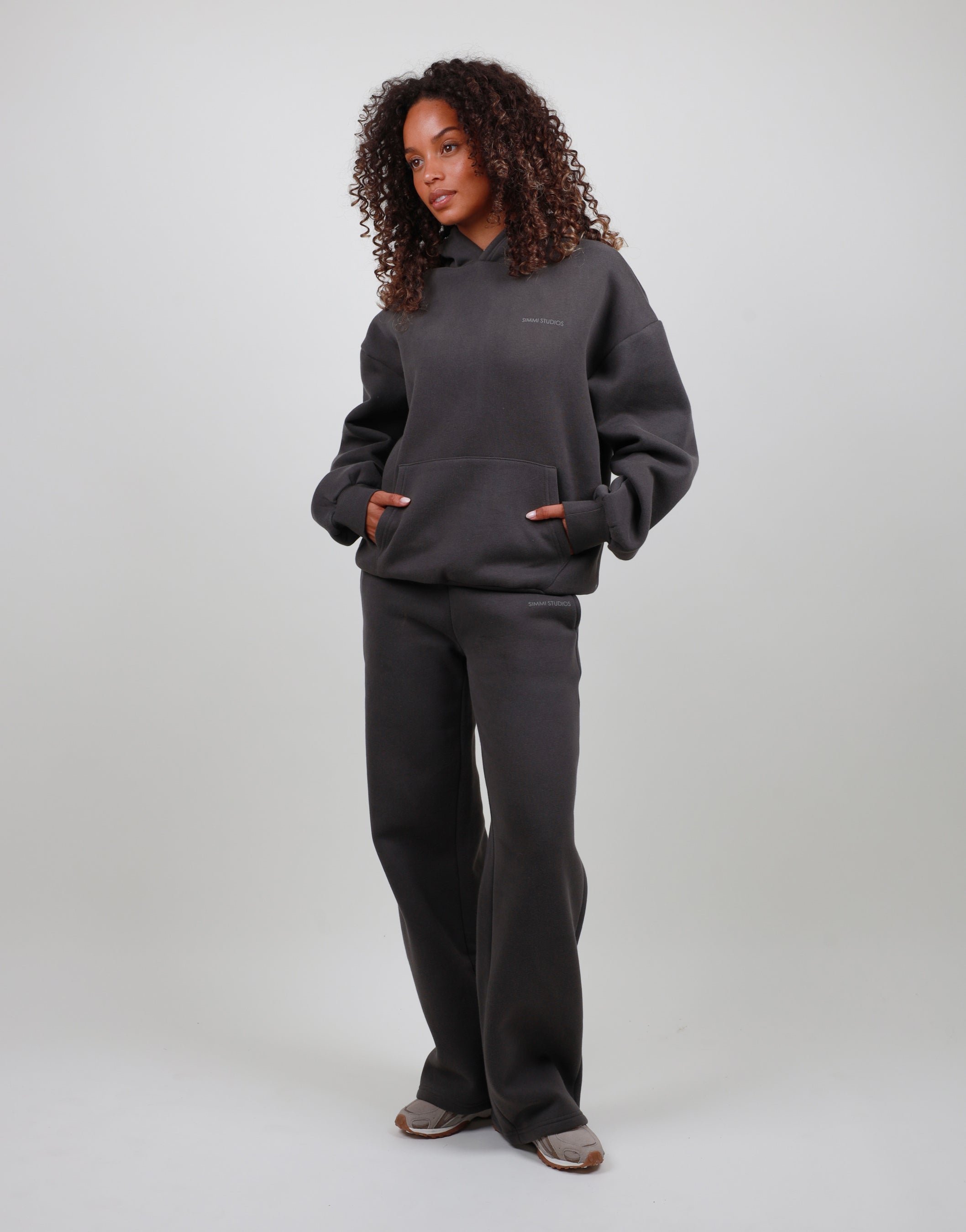 Solene Oversized Hoodie in Dark Grey