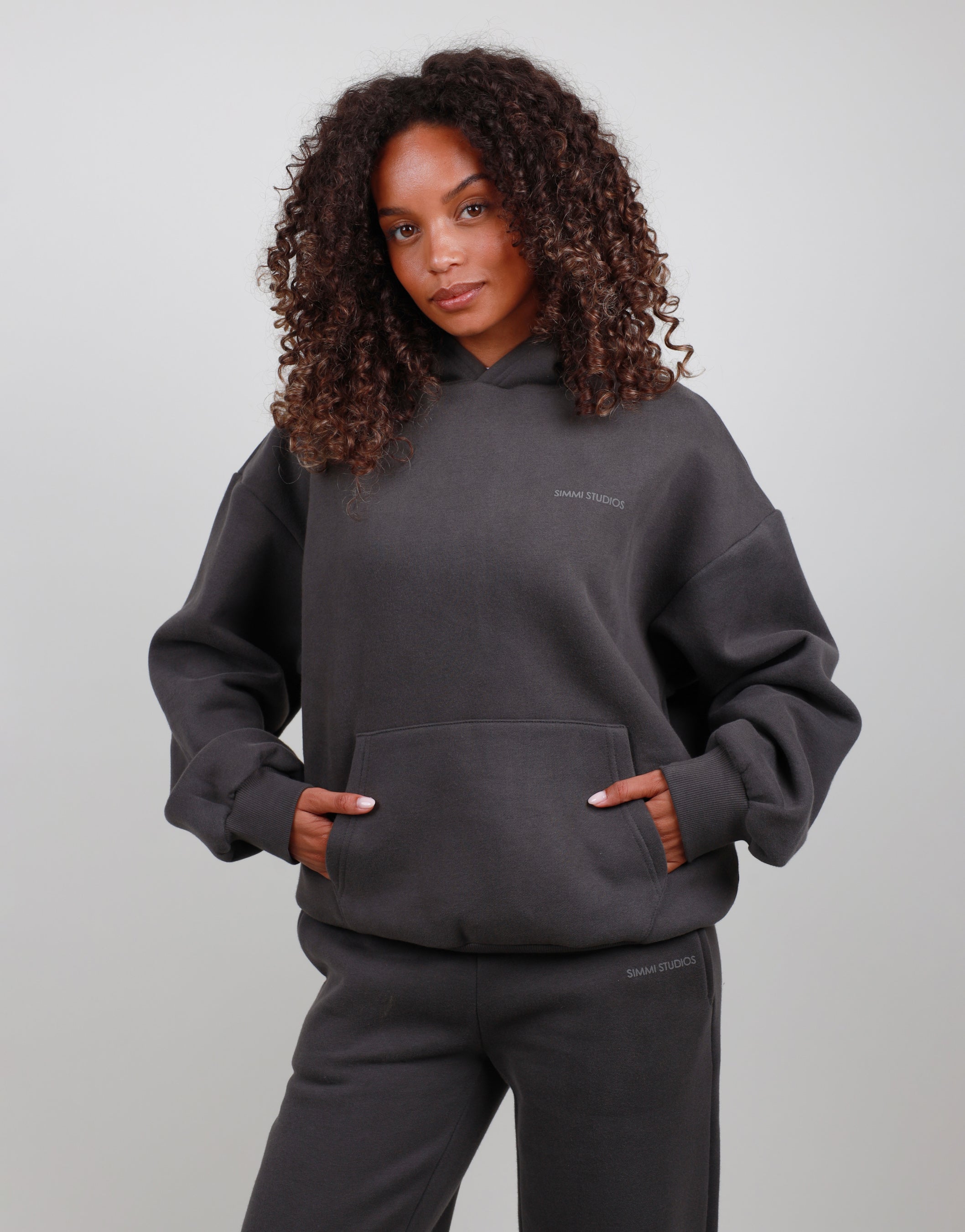Solene Oversized Hoodie in Dark Grey
