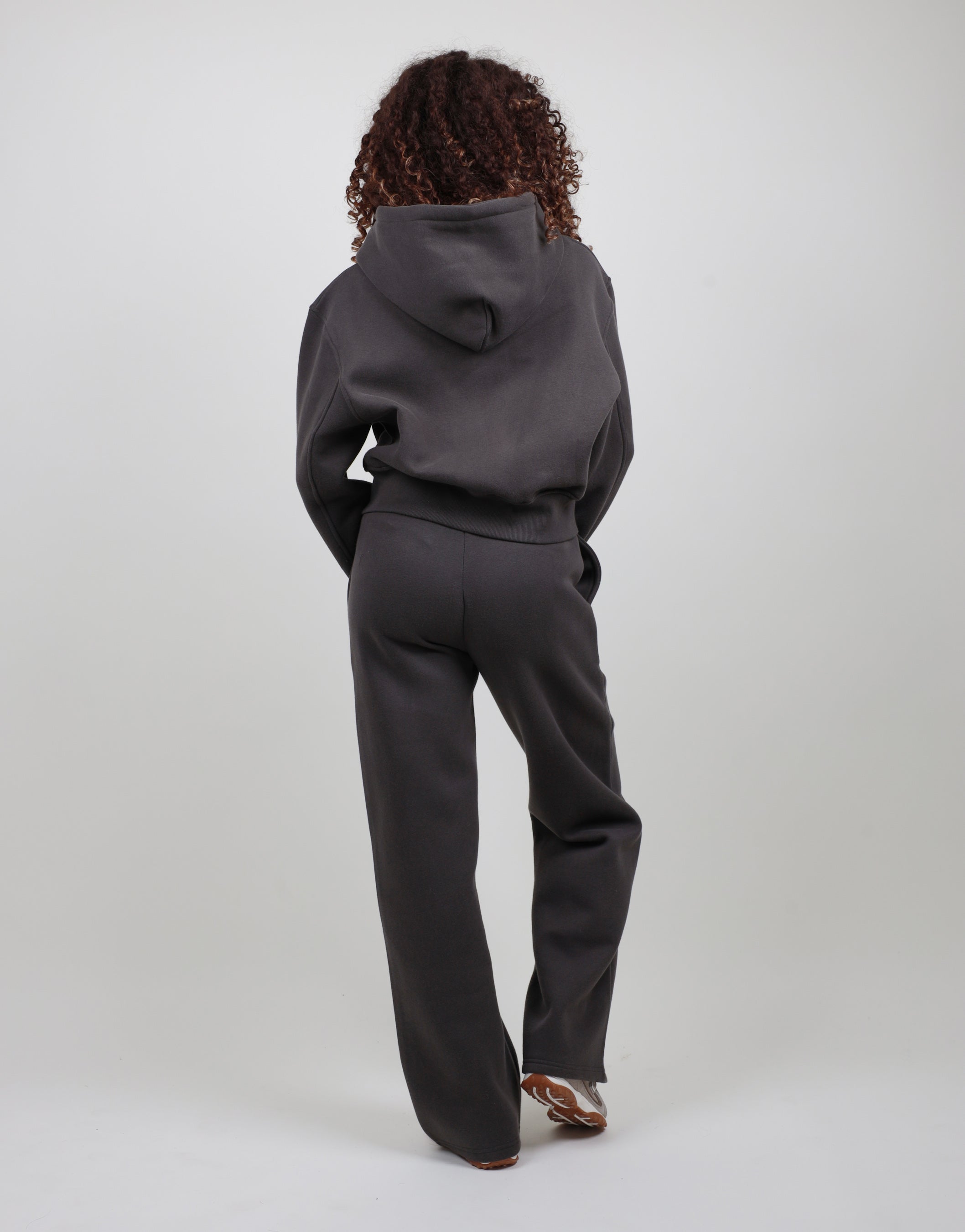 Amalia Zip Hoodie in Dark Grey