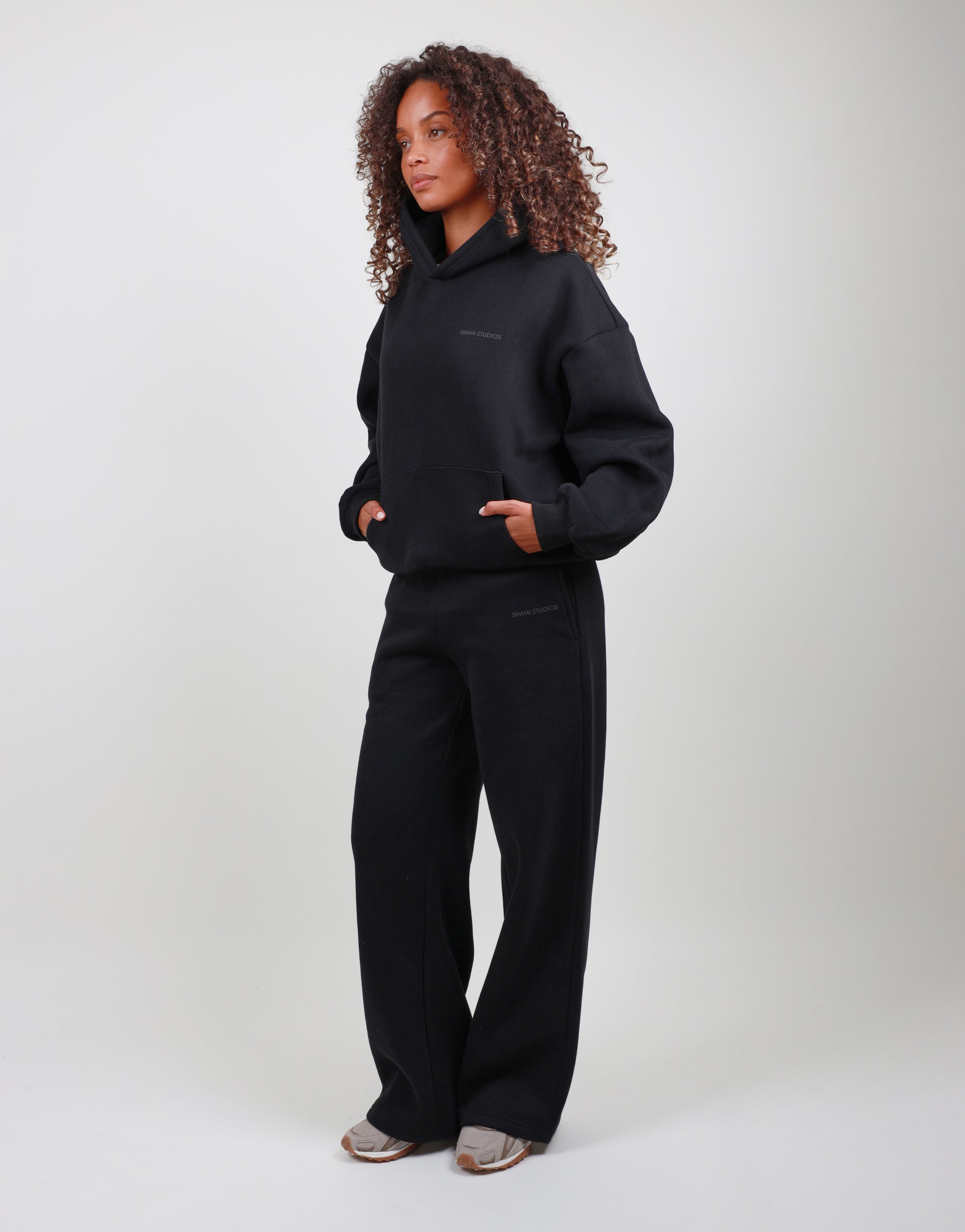 Romilly Straight Leg Joggers in Black