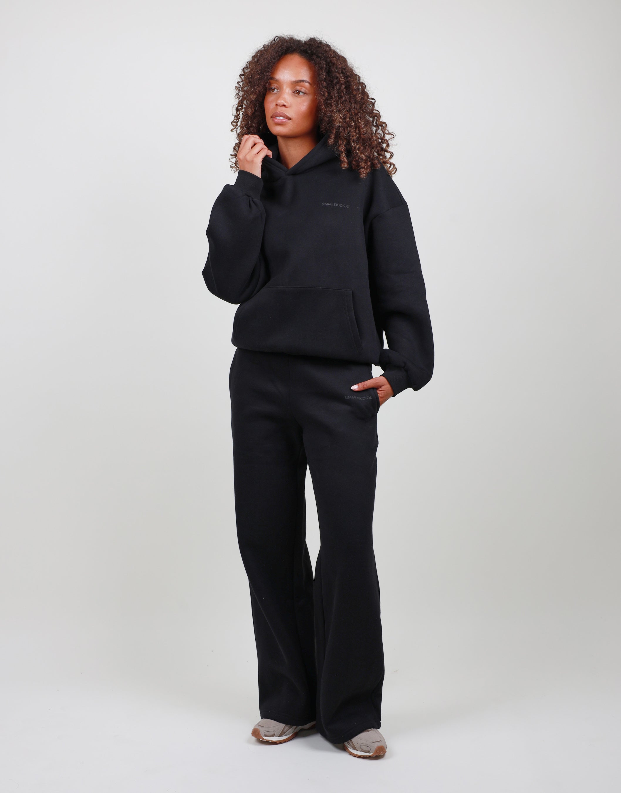 Romilly Straight Leg Joggers in Black