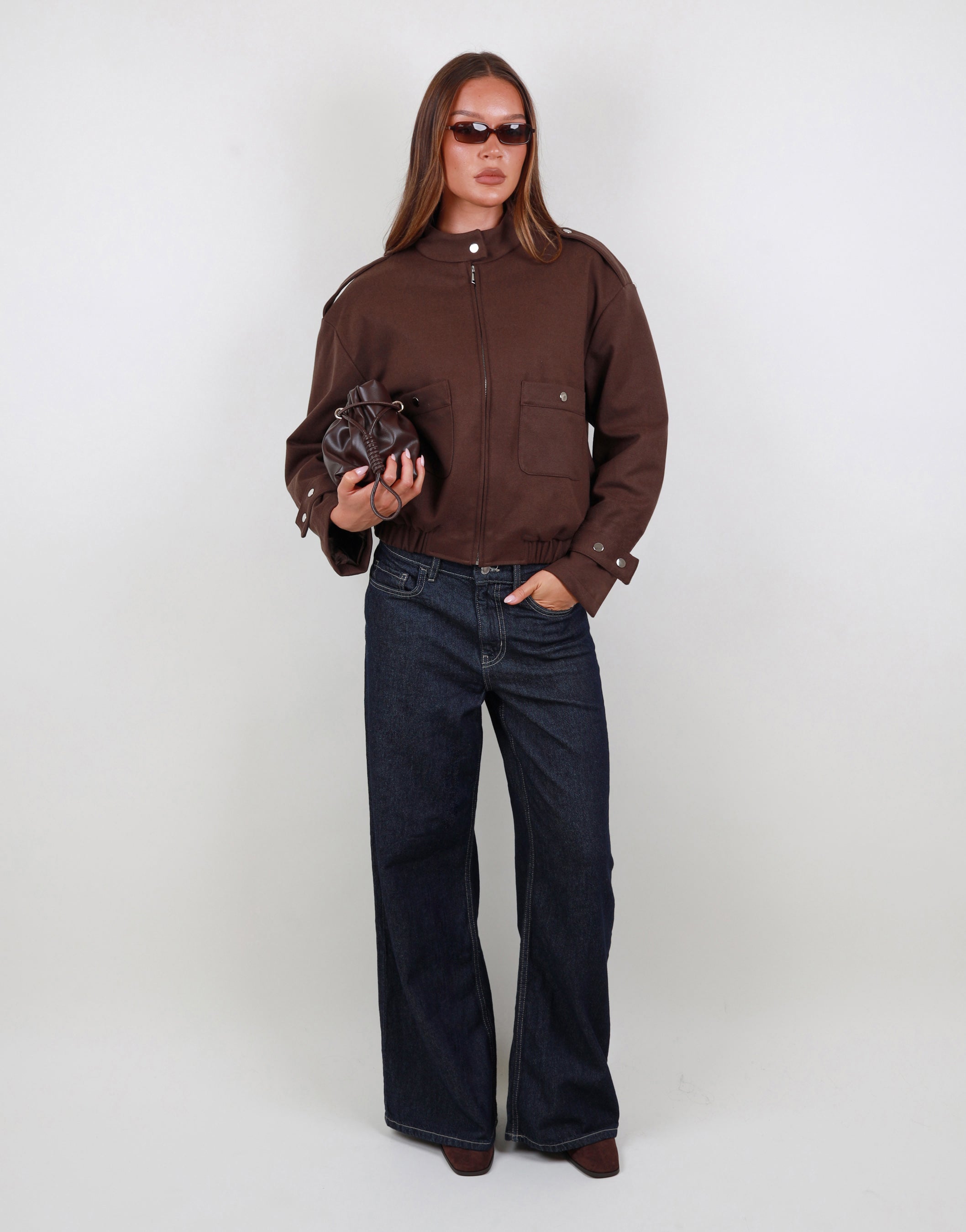 Sienna Soft Jacket in brown | SIMMI London