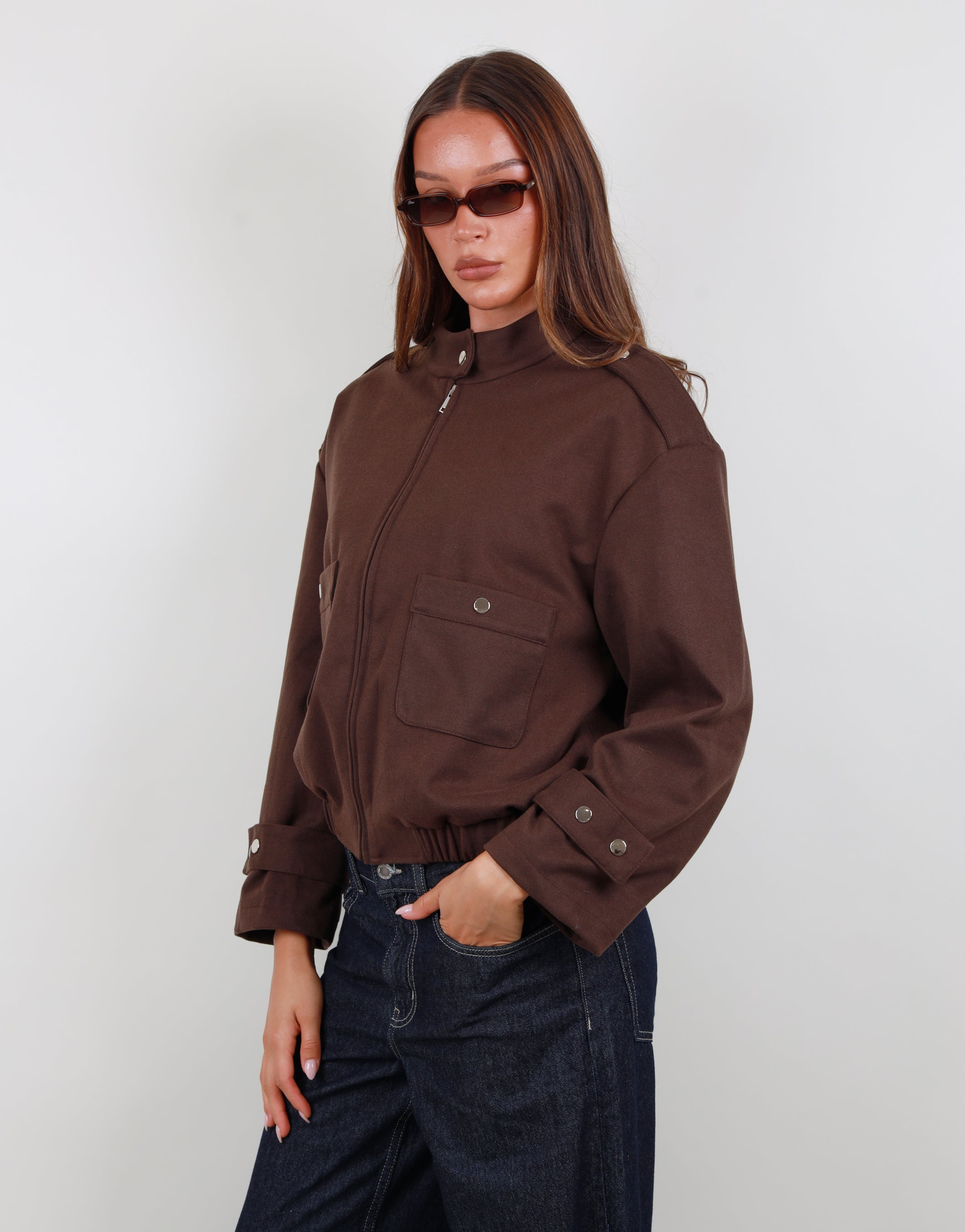 Sienna Soft Jacket in brown | SIMMI London