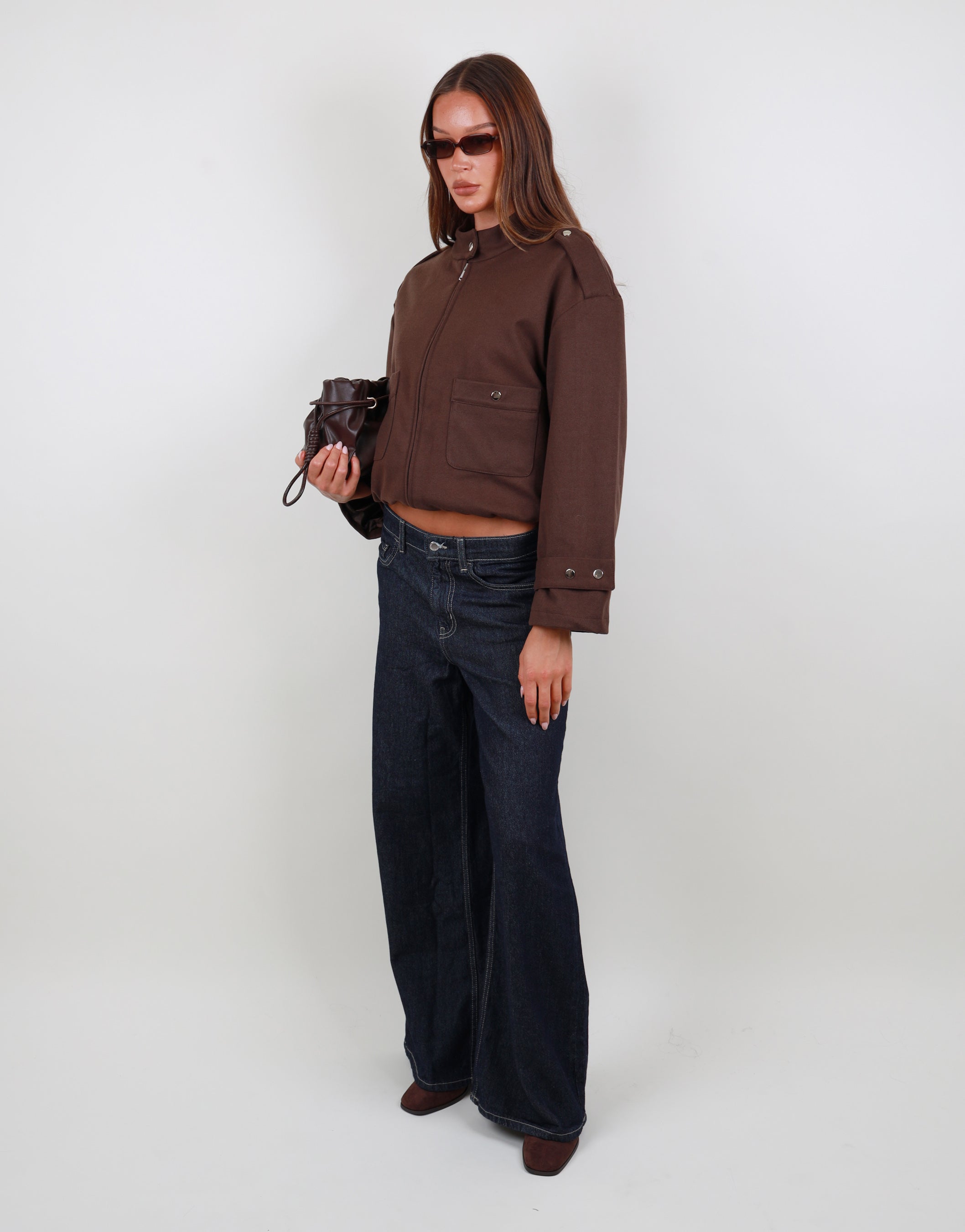 Sienna Soft Jacket in brown | SIMMI London