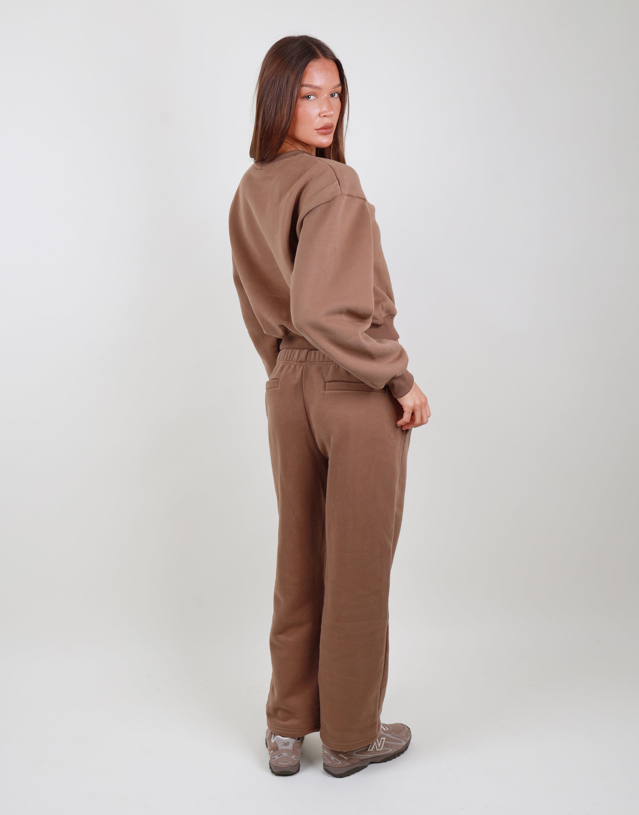 Demi Straight Leg Joggers In Mocha | SIMMI London
