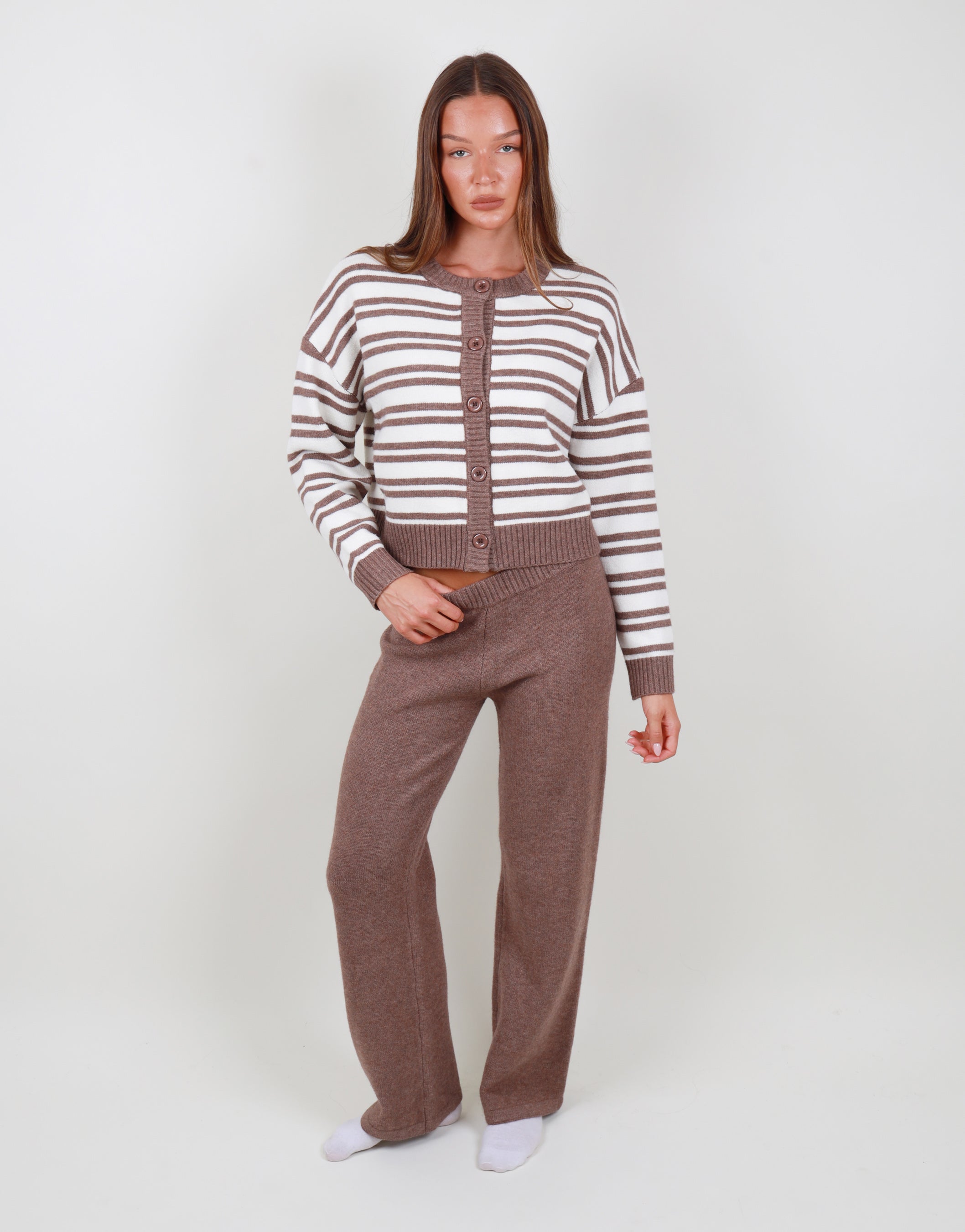 Luci Simmi Simmi Studios Knitted Trousers In Brown