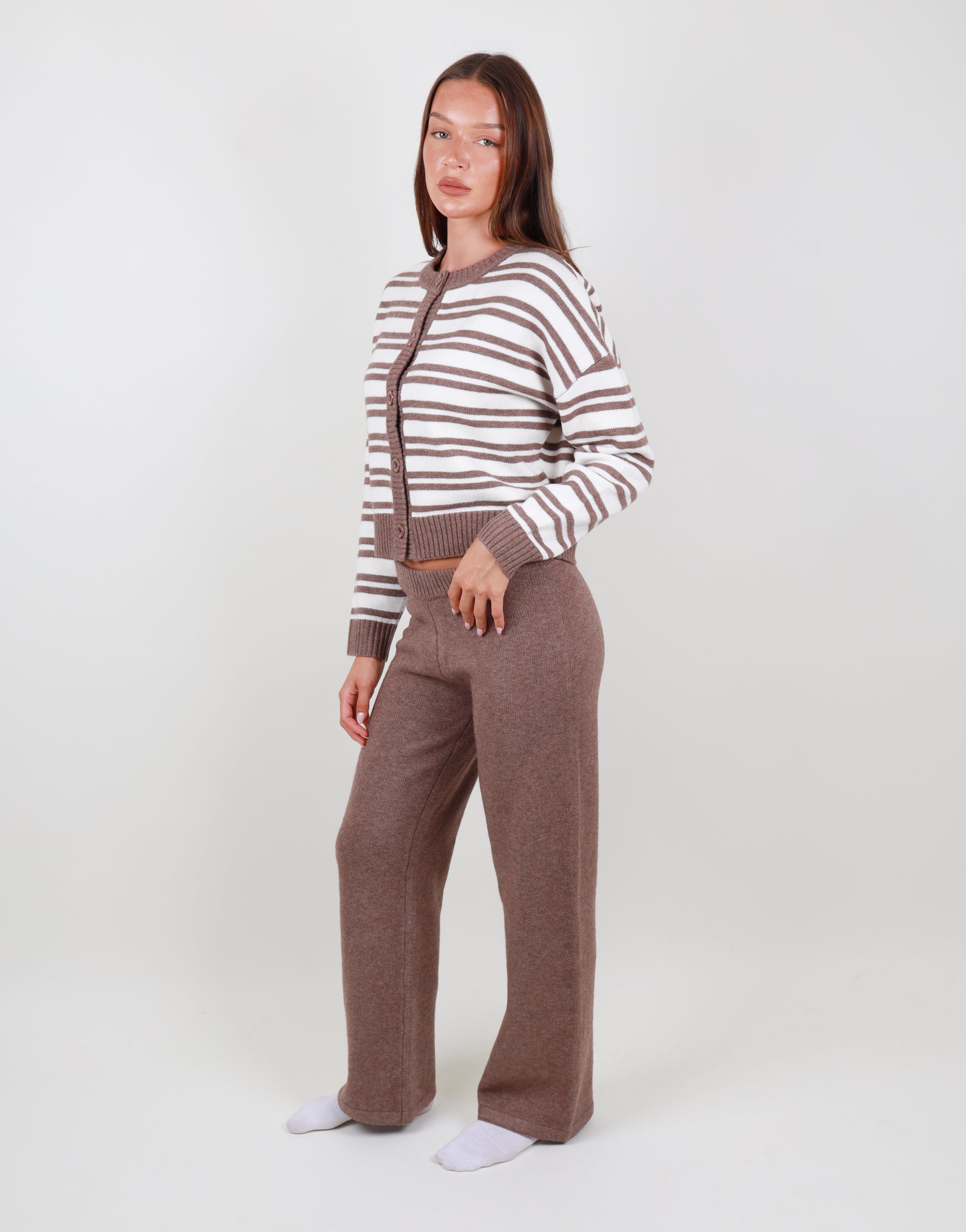 Luci Simmi Simmi Studios Knitted Trousers In Brown