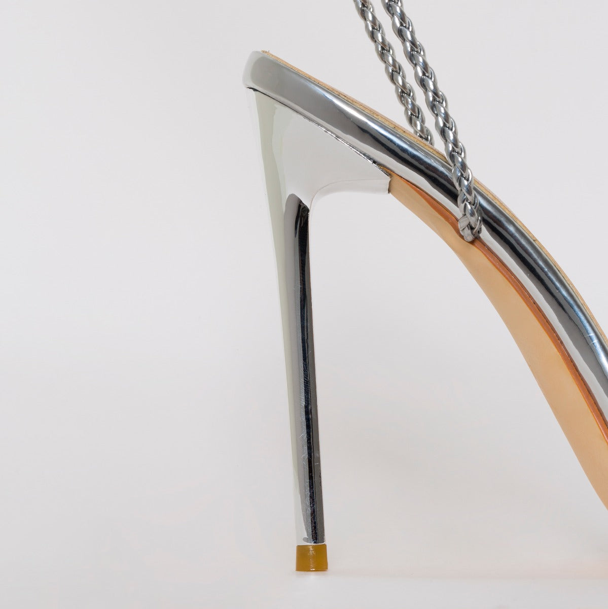 SIMMI SHOES / WELMA SILVER LACE UP STILETTO HEELS