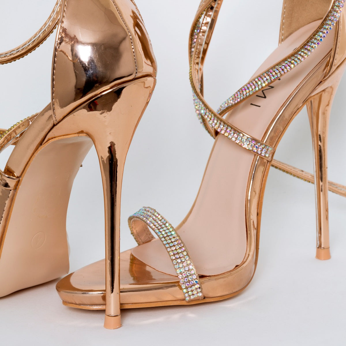 simmi rose gold heels