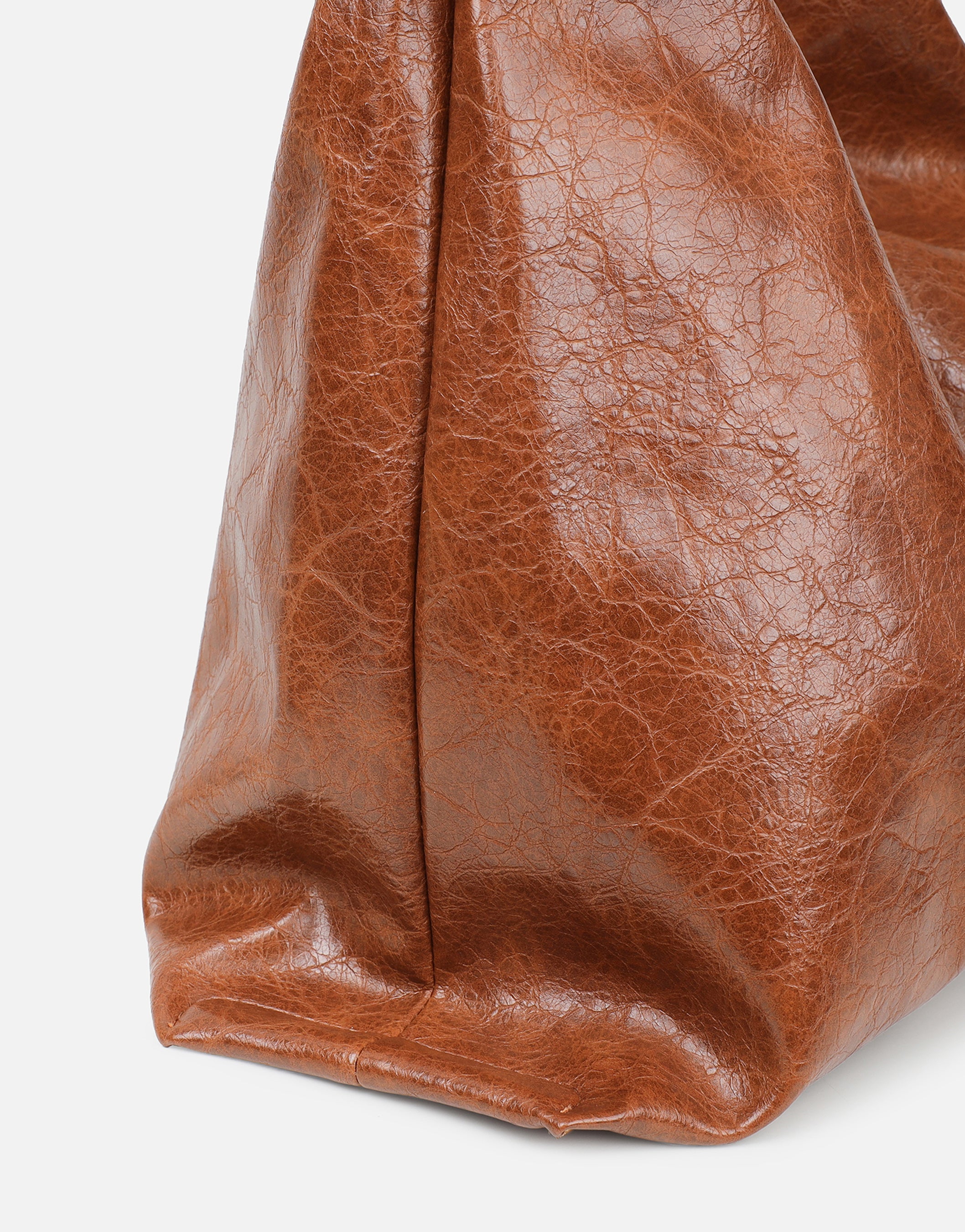 Abina Dark Tan Soft Hobo Shoulder Bag | SIMMI London