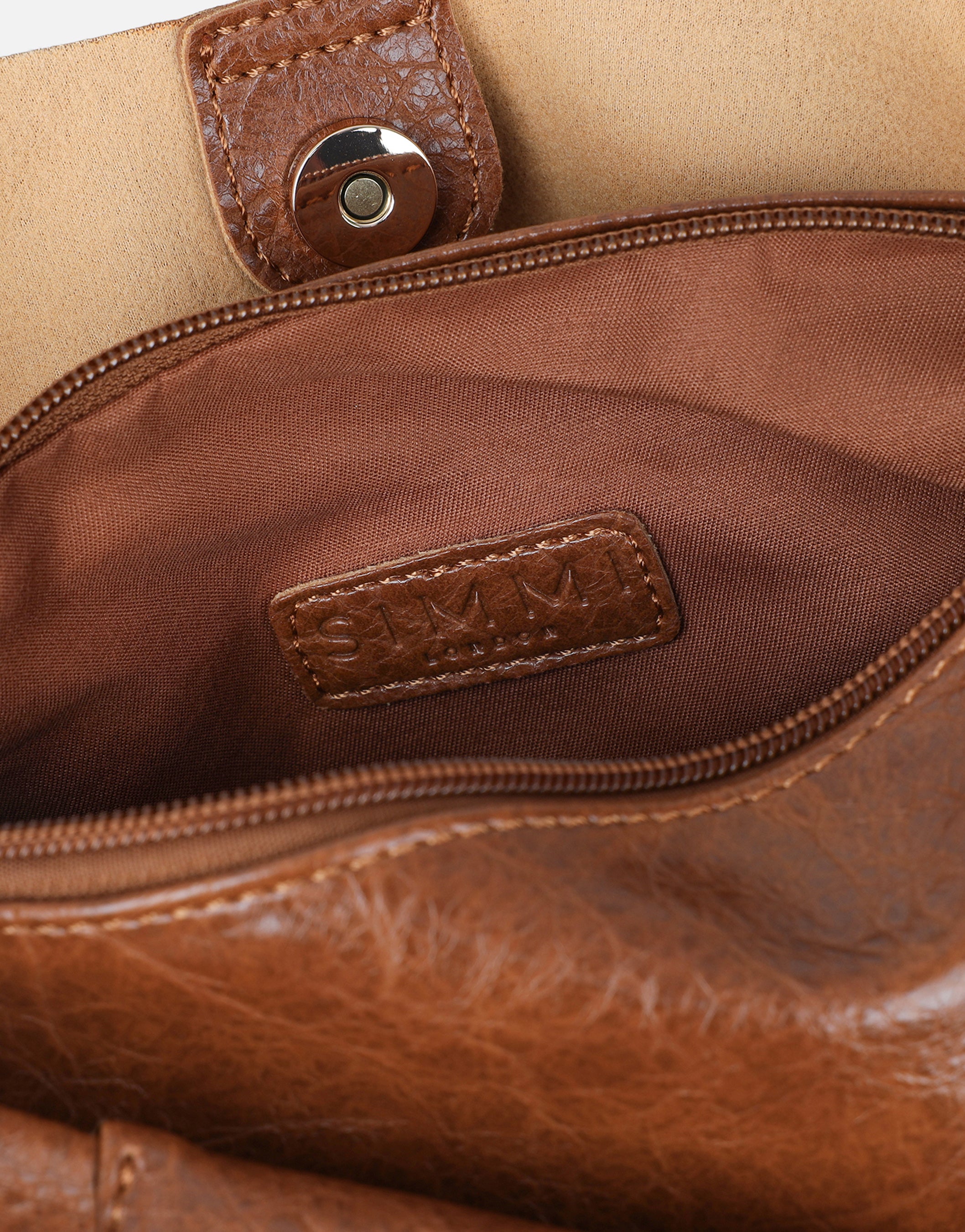 Abina Dark Tan Soft Hobo Shoulder Bag | SIMMI London