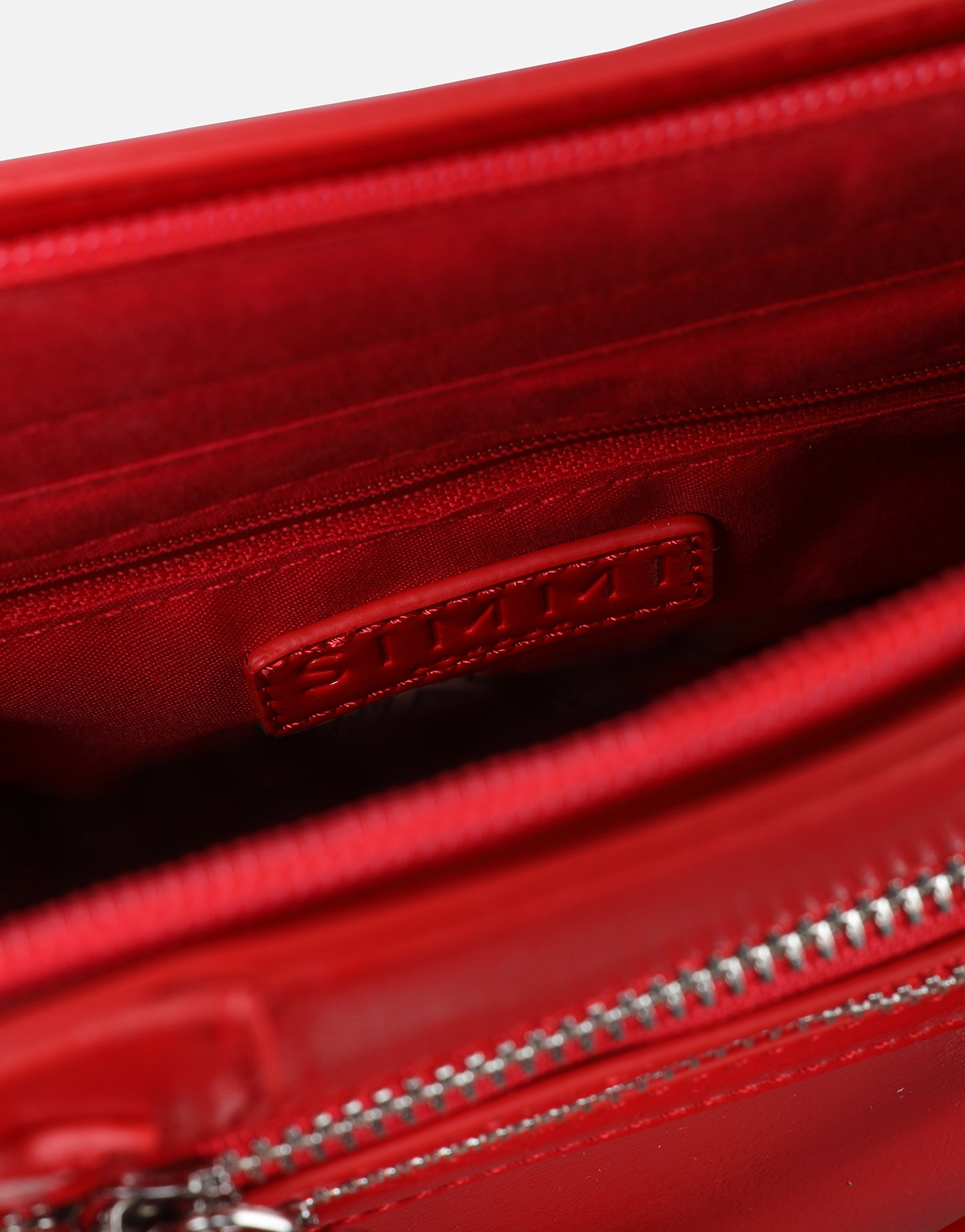 Adina Red Stud Detail Handbag | SIMMI London