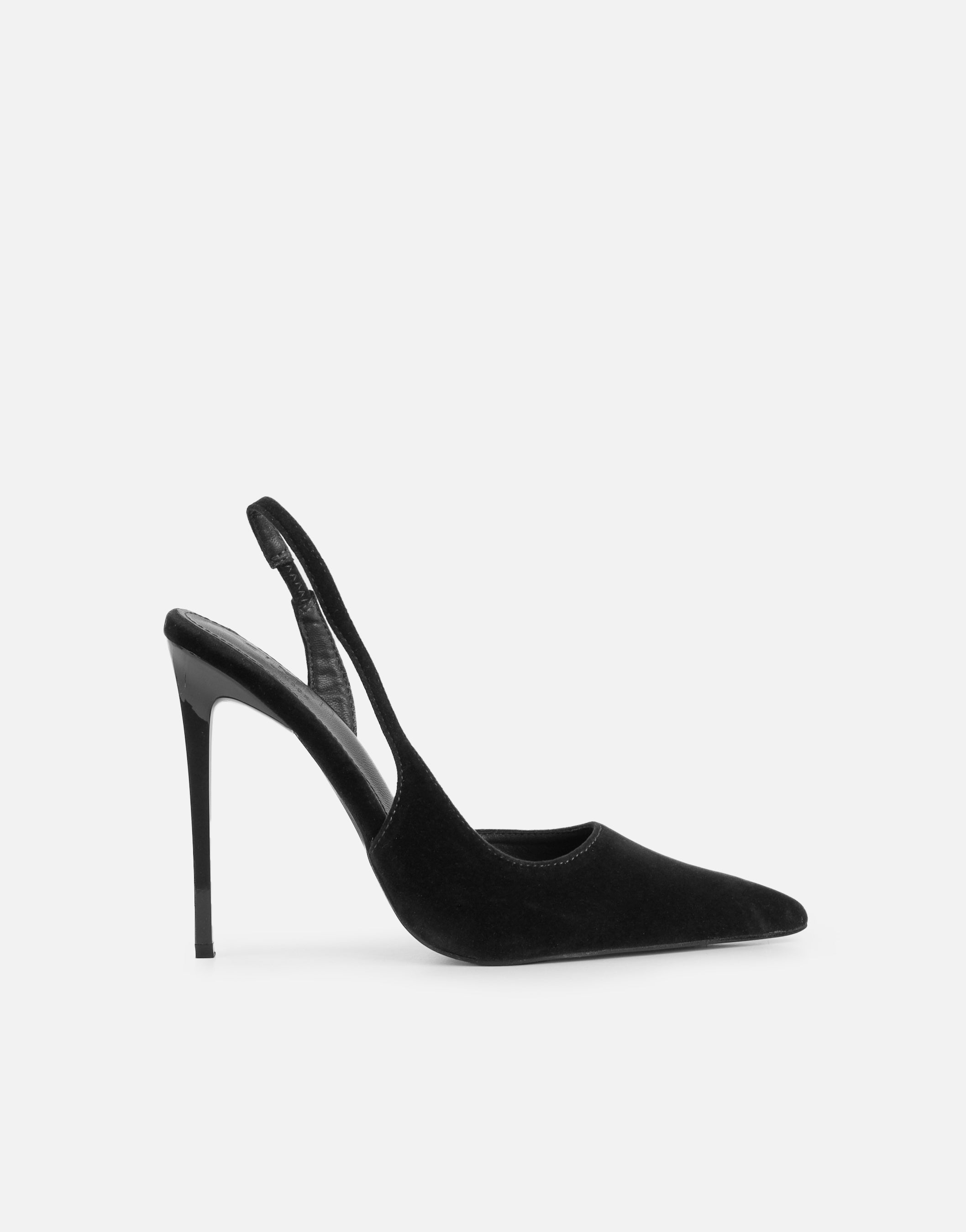 Arabella Black Velvet Stiletto Heels | SIMMI London