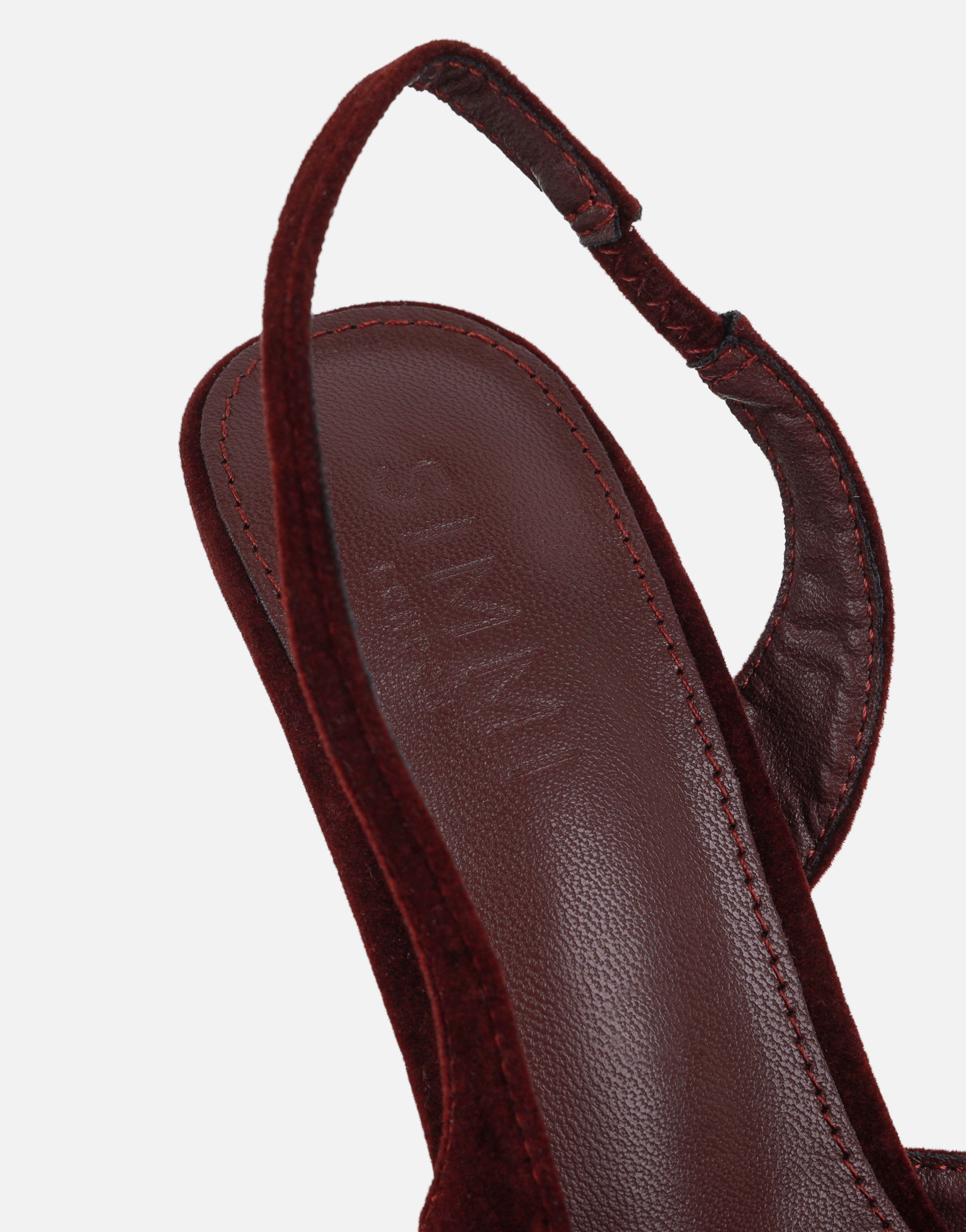 Arabella Burgundy Velvet Slingback Heeled Court Shoes | SIMMI London