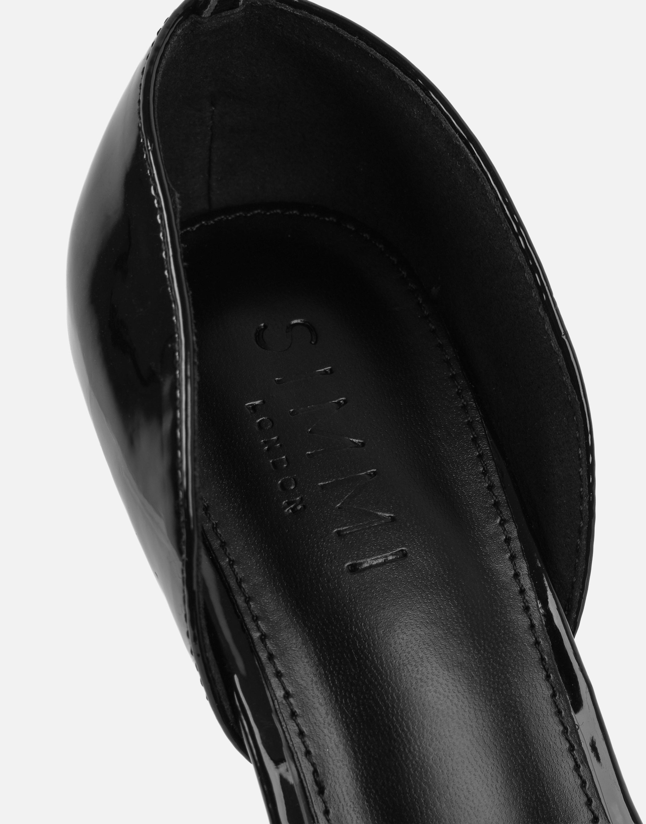 Blaze Black Patent Court Shoes | SIMMI London