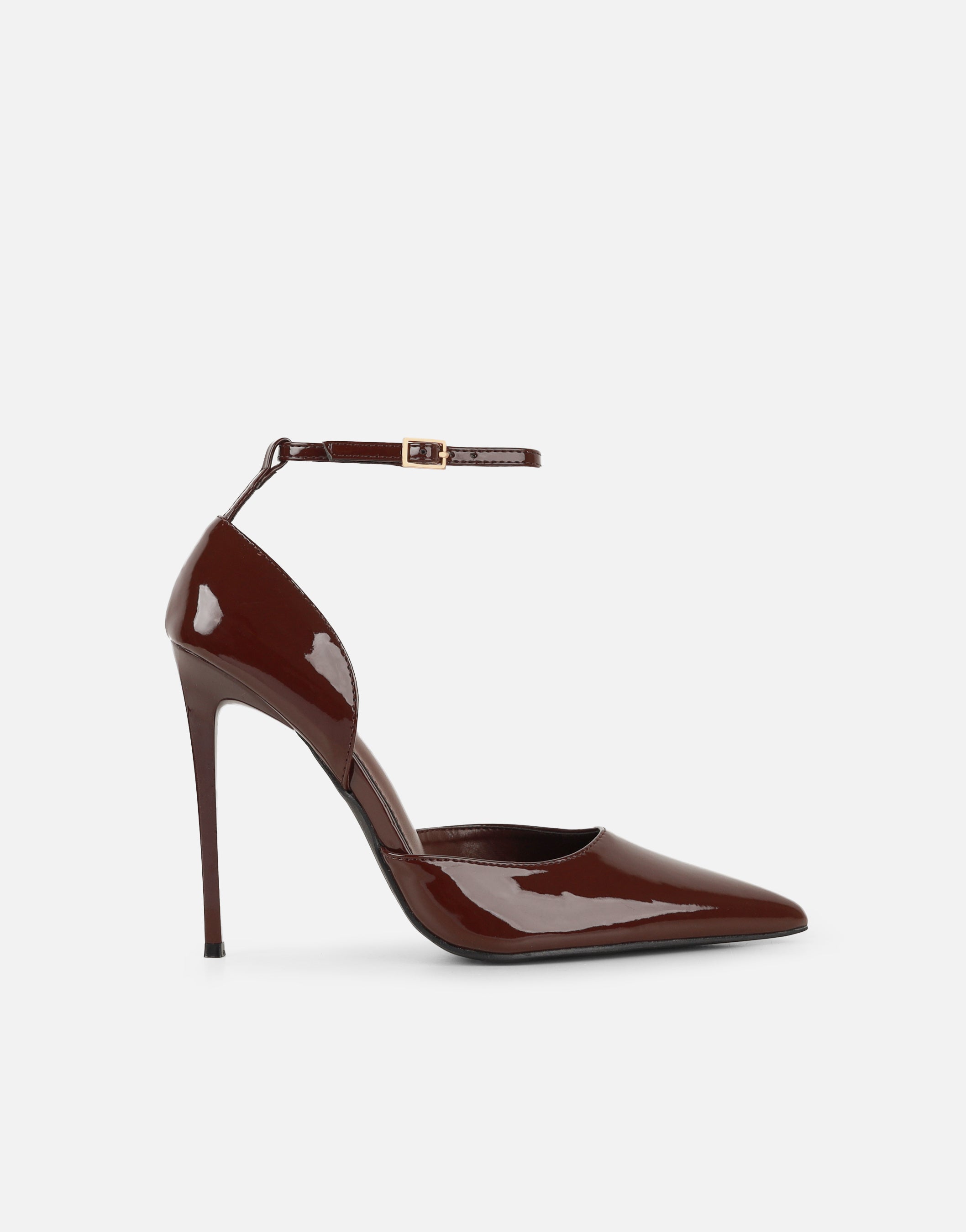 Blaze Brown Patent Court Shoes | SIMMI London