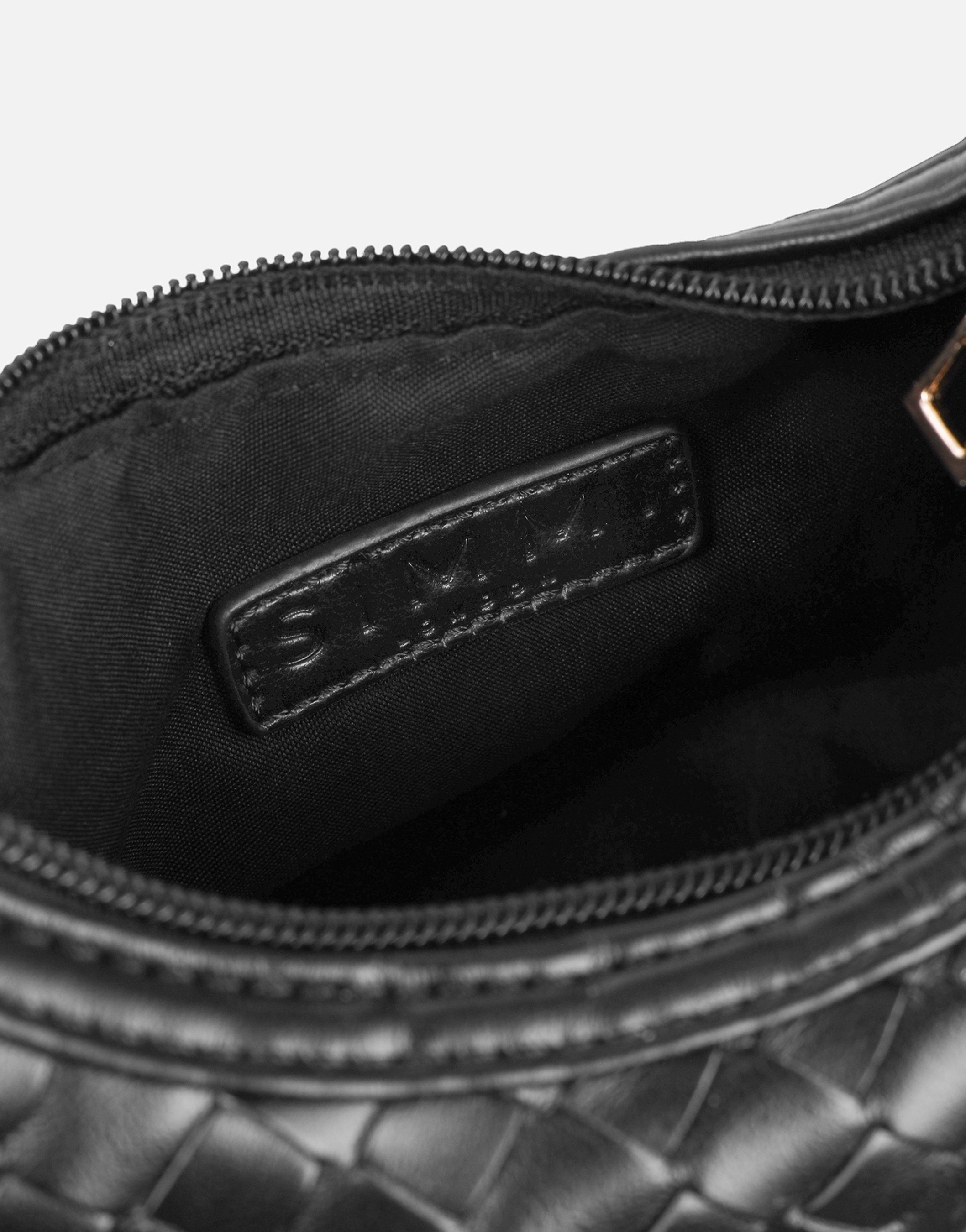 Albany Black Woven Shoulder Bag | SIMMI London