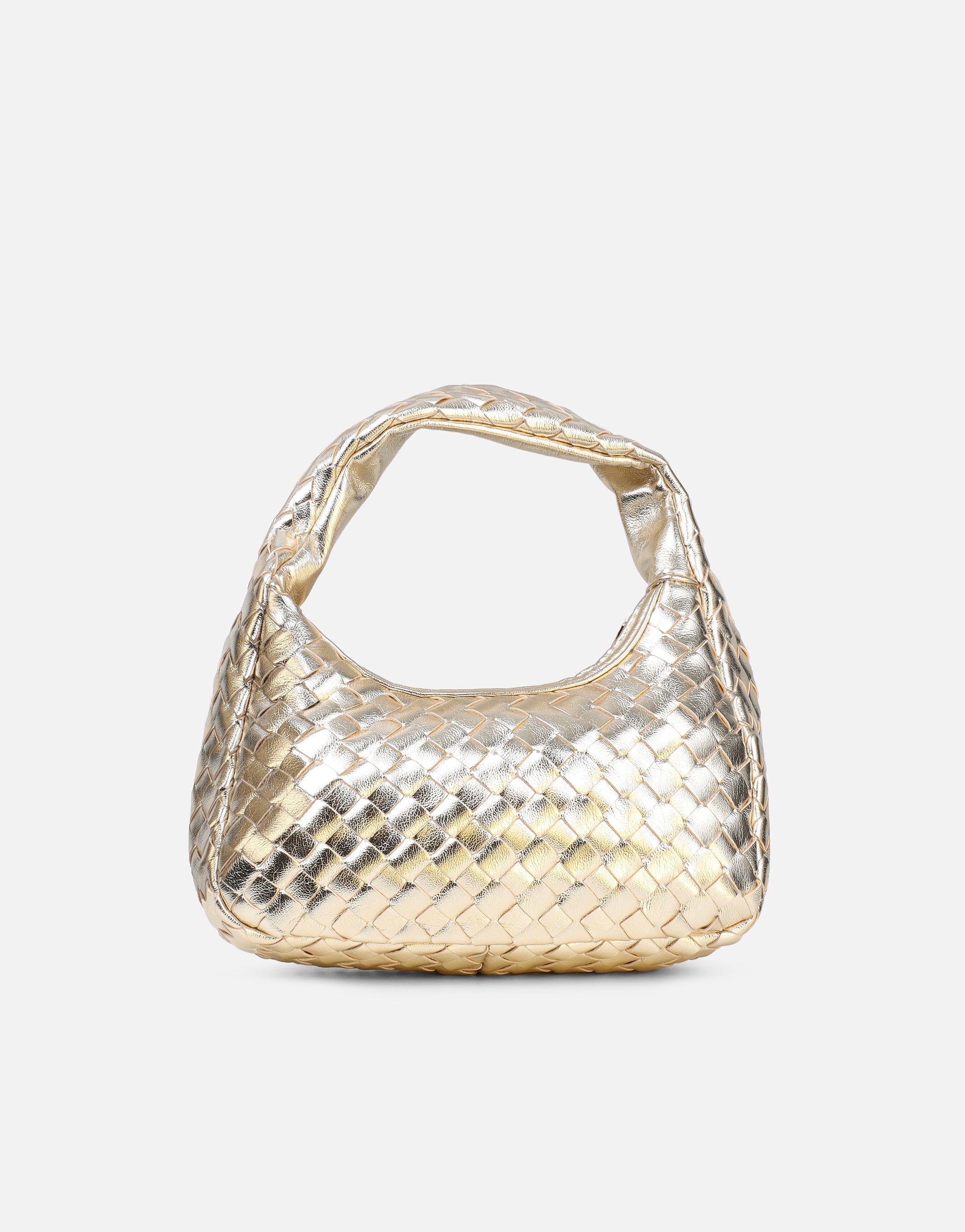 Albany Gold Woven Shoulder Bag | SIMMI London