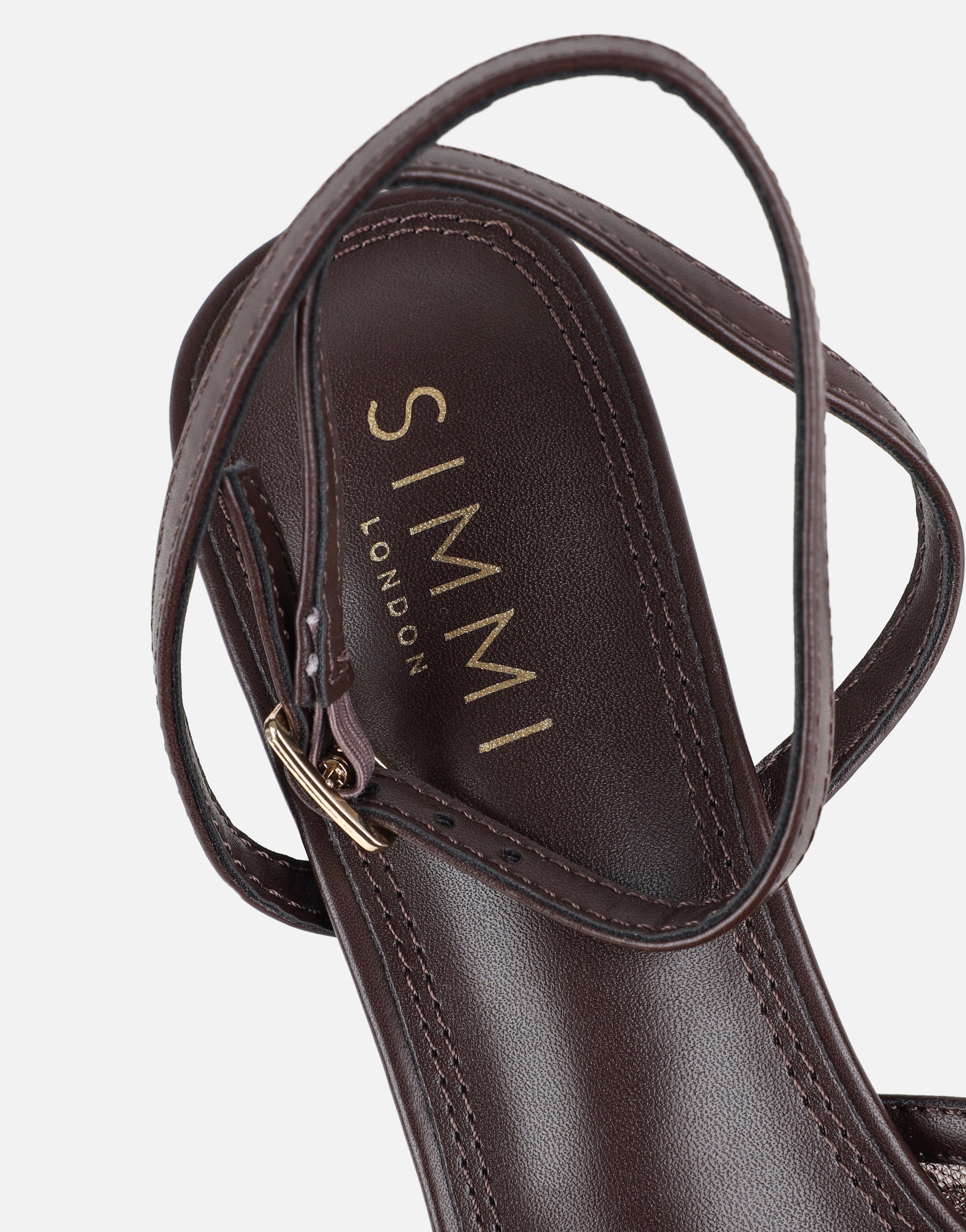 Amalfi Chocolate Lace Kitten Heels | SIMMI London