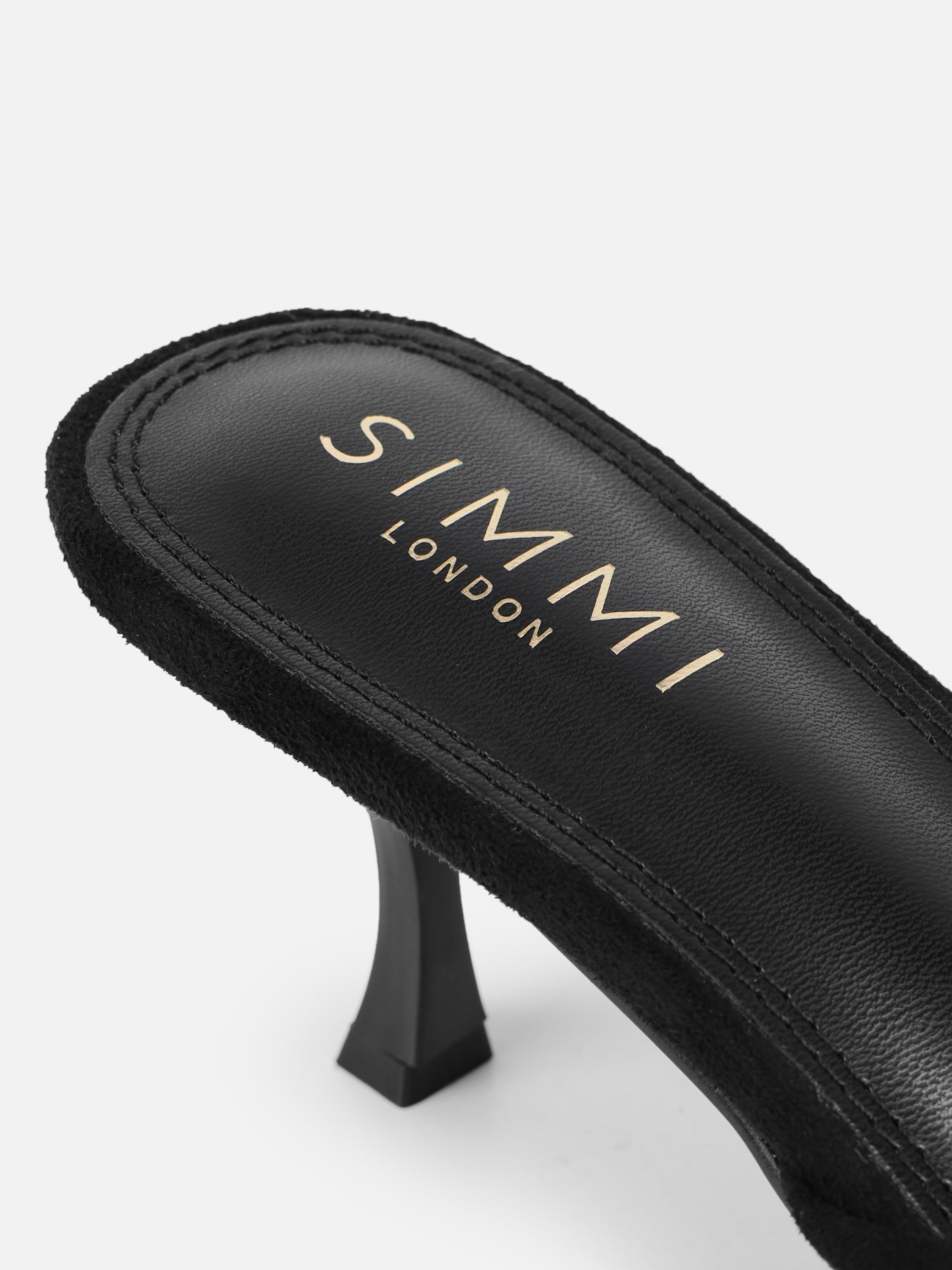 Keira Black Suede Mules | SIMMI London