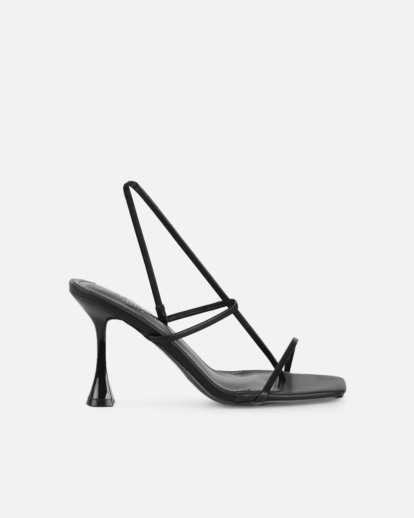 Allegra Black Strappy Heeled Sandals | SIMMI London
