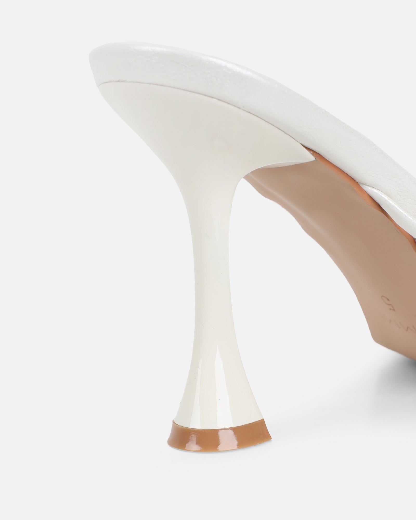 Pixar White Metallic Tie Up Heeled Sandals | SIMMI London