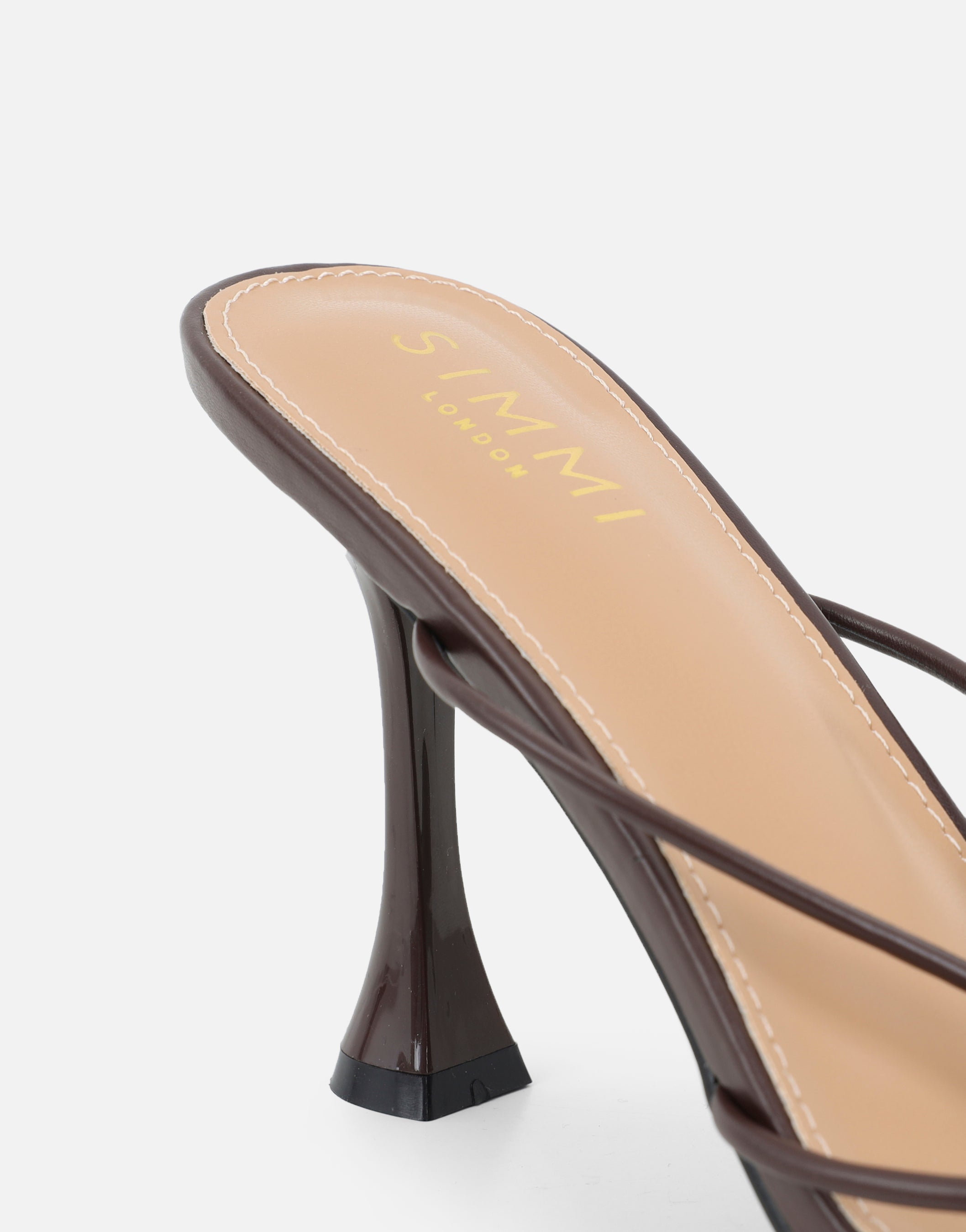 Kirsty Brown Gold Detail Cross Over Mules | SIMMI London