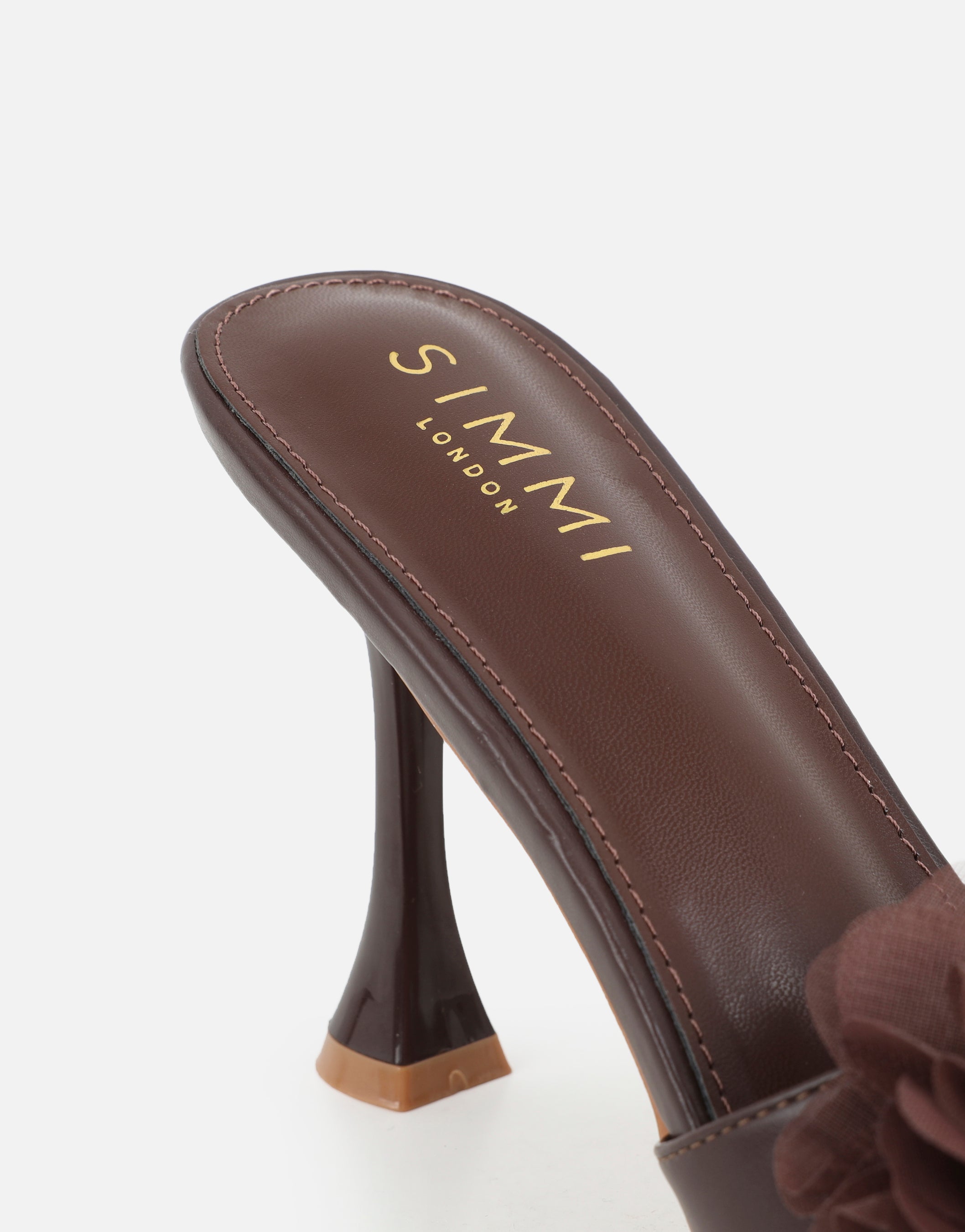 Kaz Brown Petail Detail Mules | SIMMI London