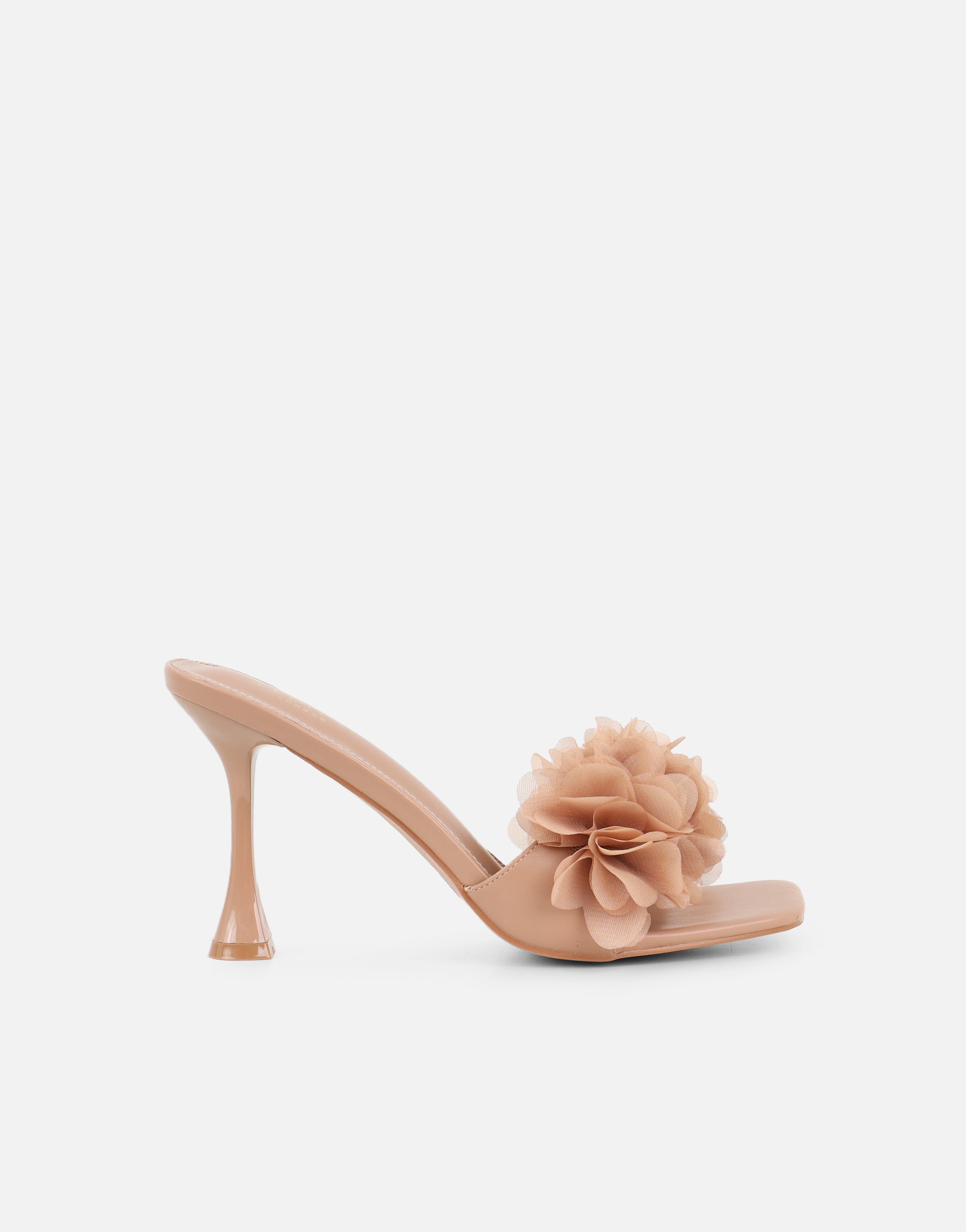 Kaz Nude Petal Detail Mules | SIMMI London