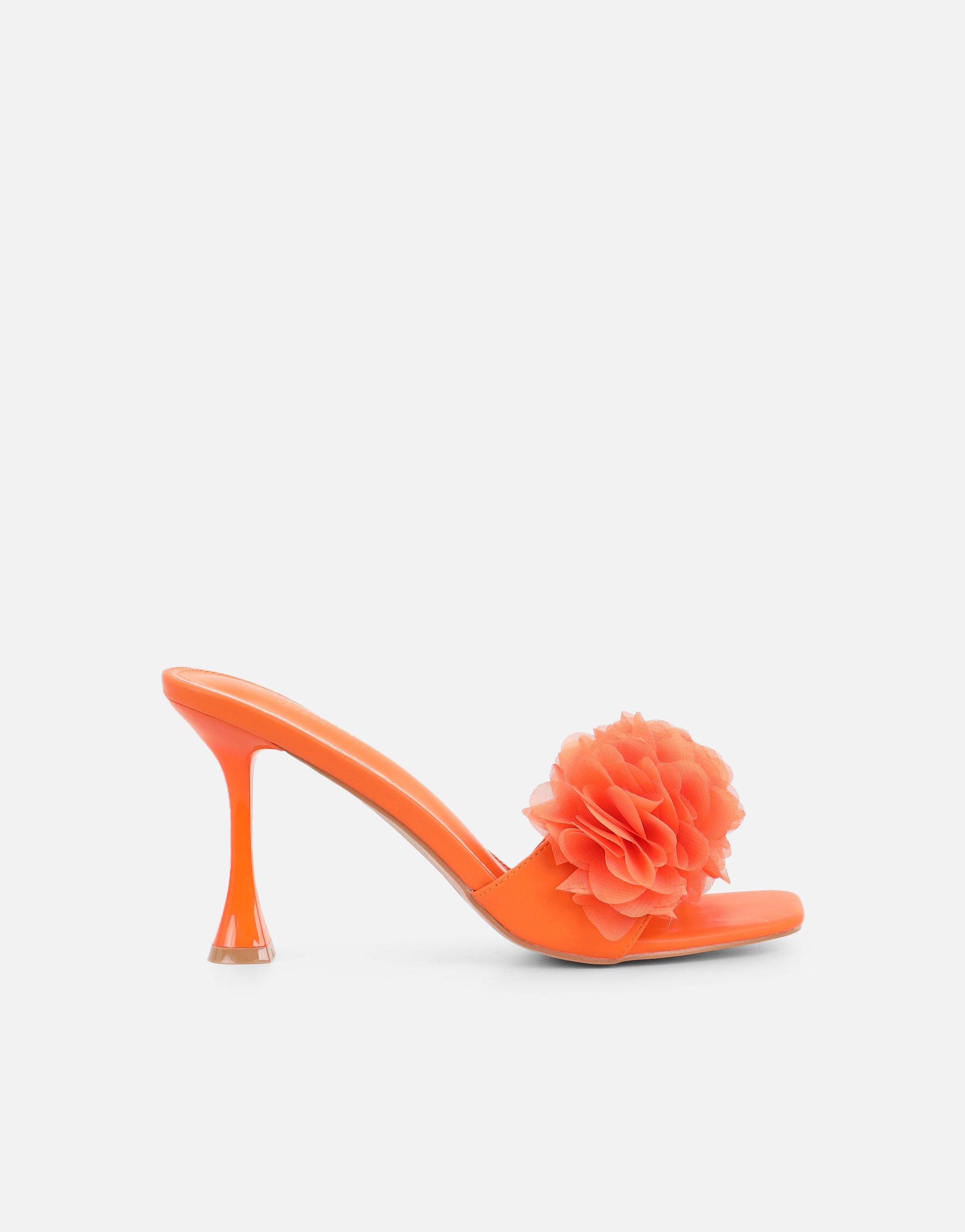 Kaz Orange Petal Detail Mules | SIMMI London