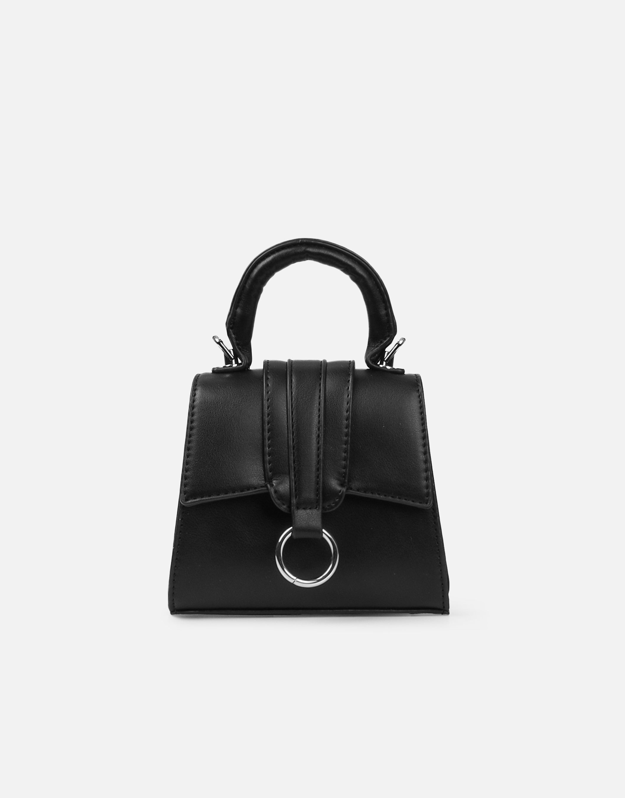 Amarilla Black Top Handle Mini Bag | SIMMI London
