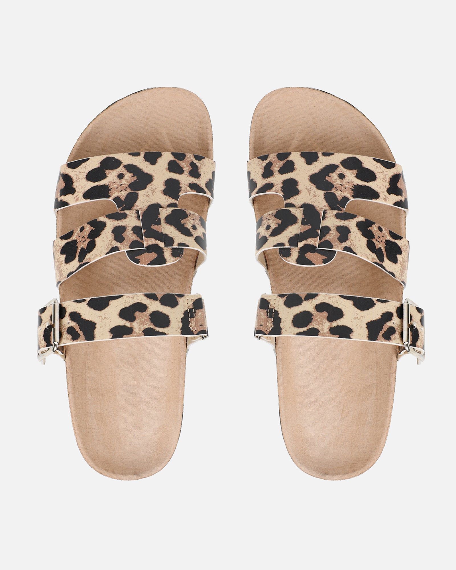 Amia Leopard Slip on Footbed Slides | SIMMI London