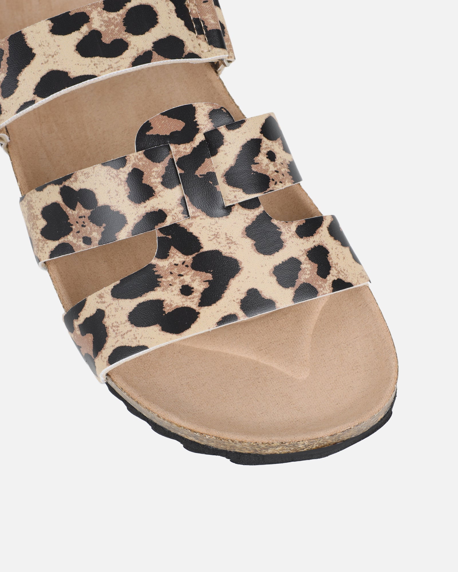 Amia Leopard Slip on Footbed Slides | SIMMI London