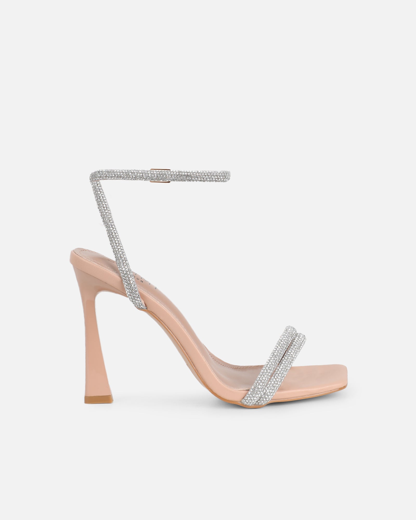 Pena Nude Diamante Heeled Sandals | SIMMI London