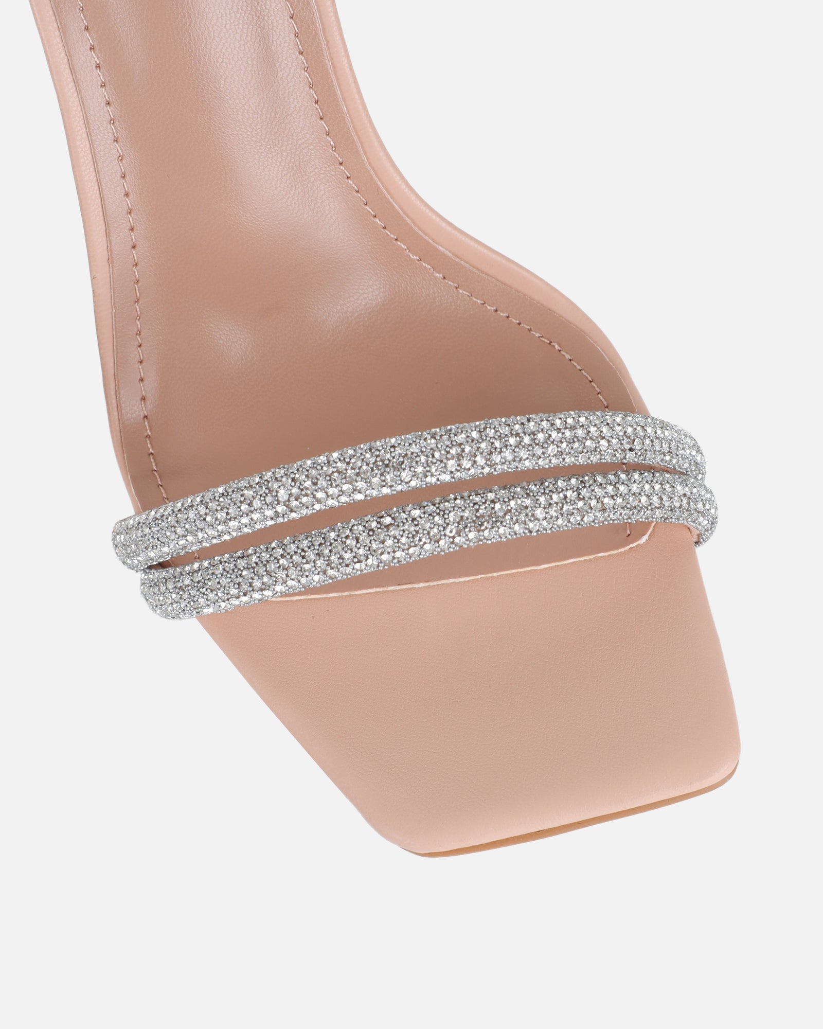 Pena Nude Diamante Heeled Sandals | SIMMI London