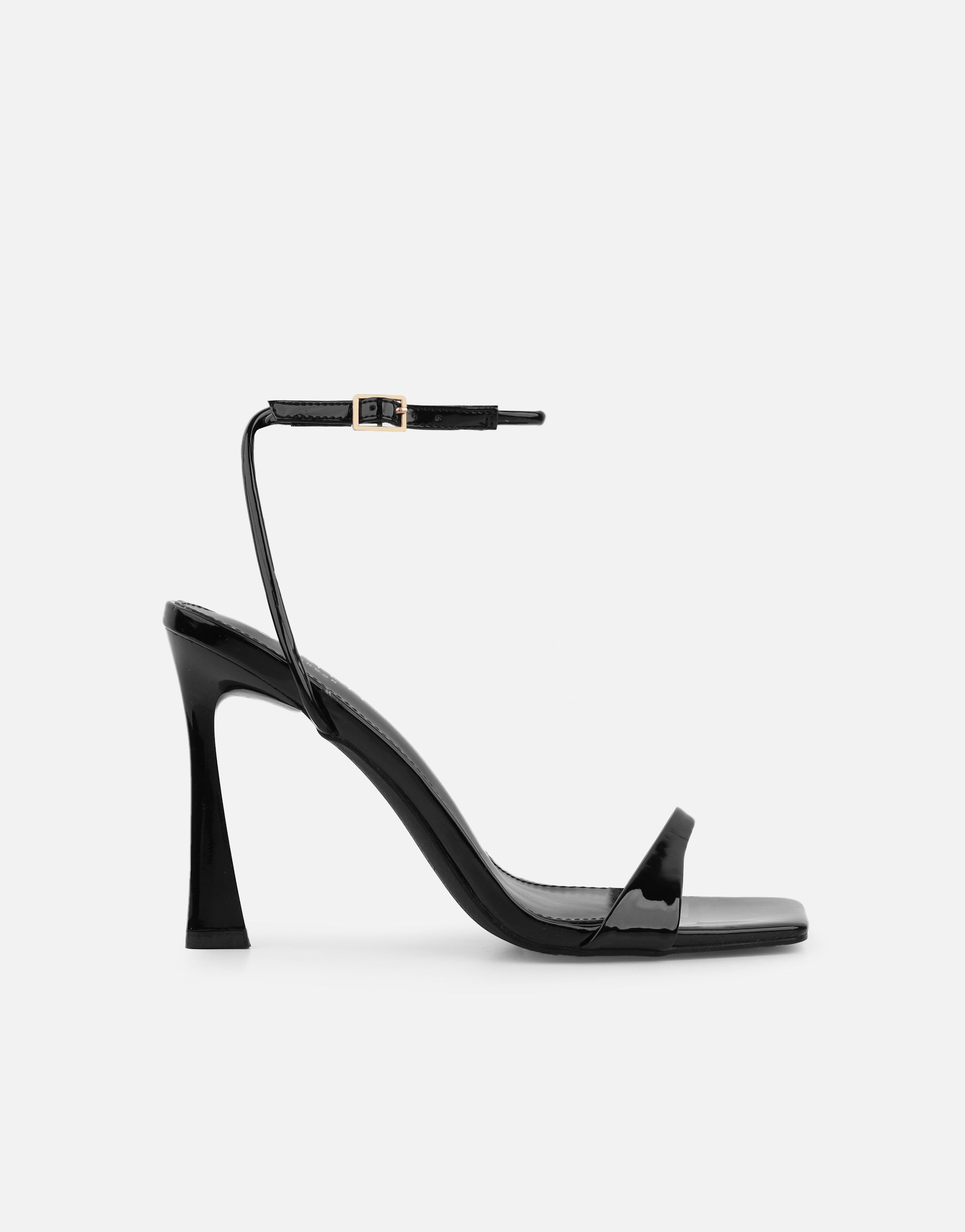 Kareena Black Patent Heeled Sandal | SIMMI London