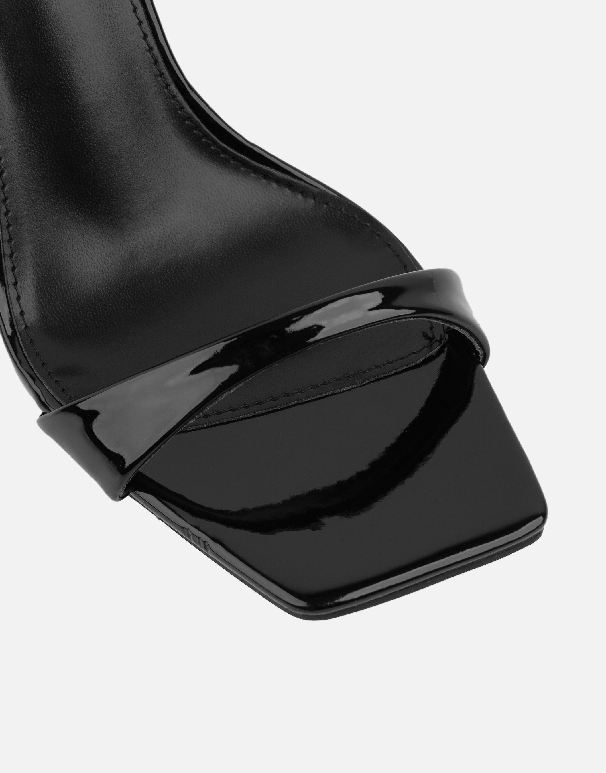 Kareena Black Patent Heeled Sandal | SIMMI London
