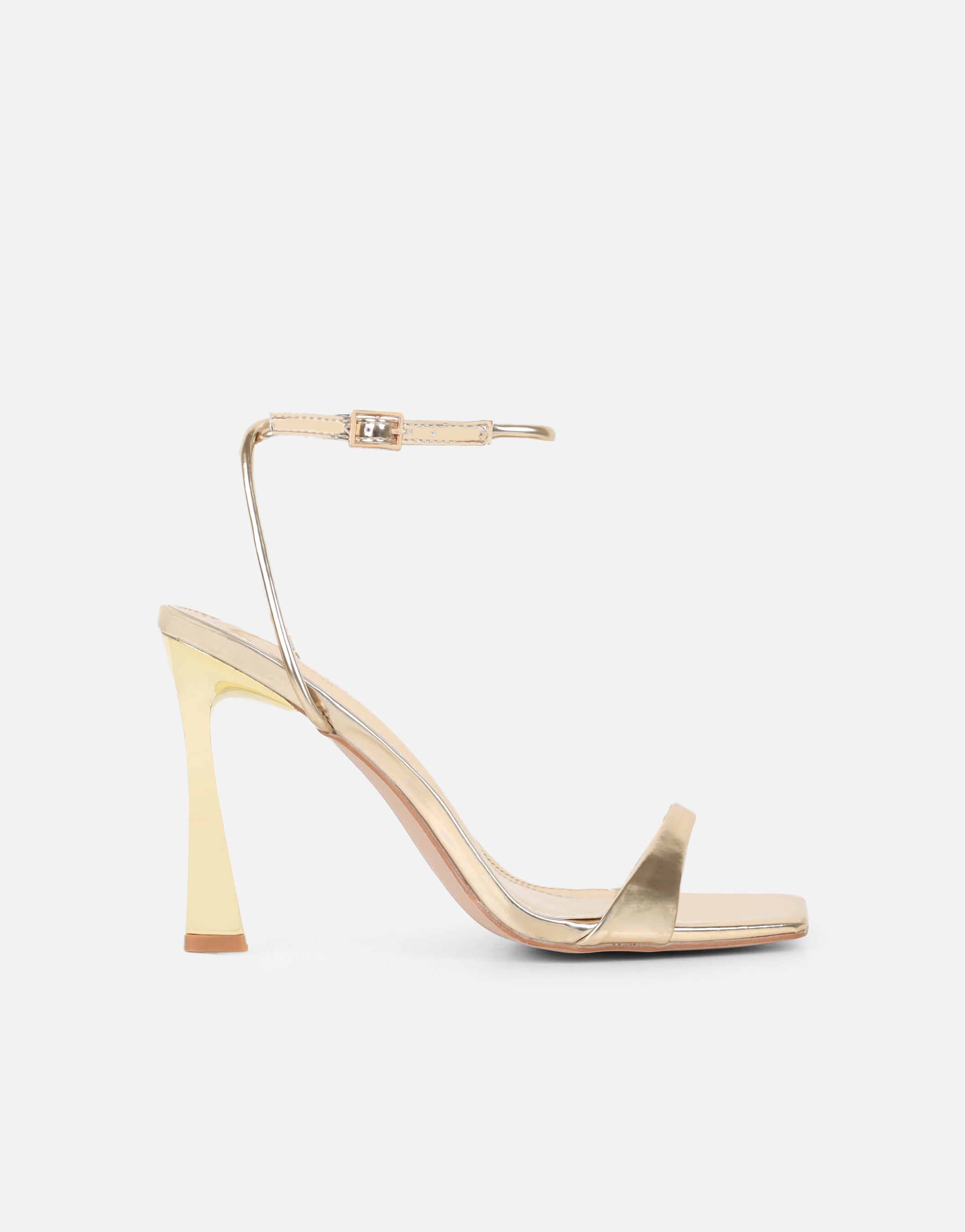 Kareena Gold Mirror Heeled Sandal | SIMMI London