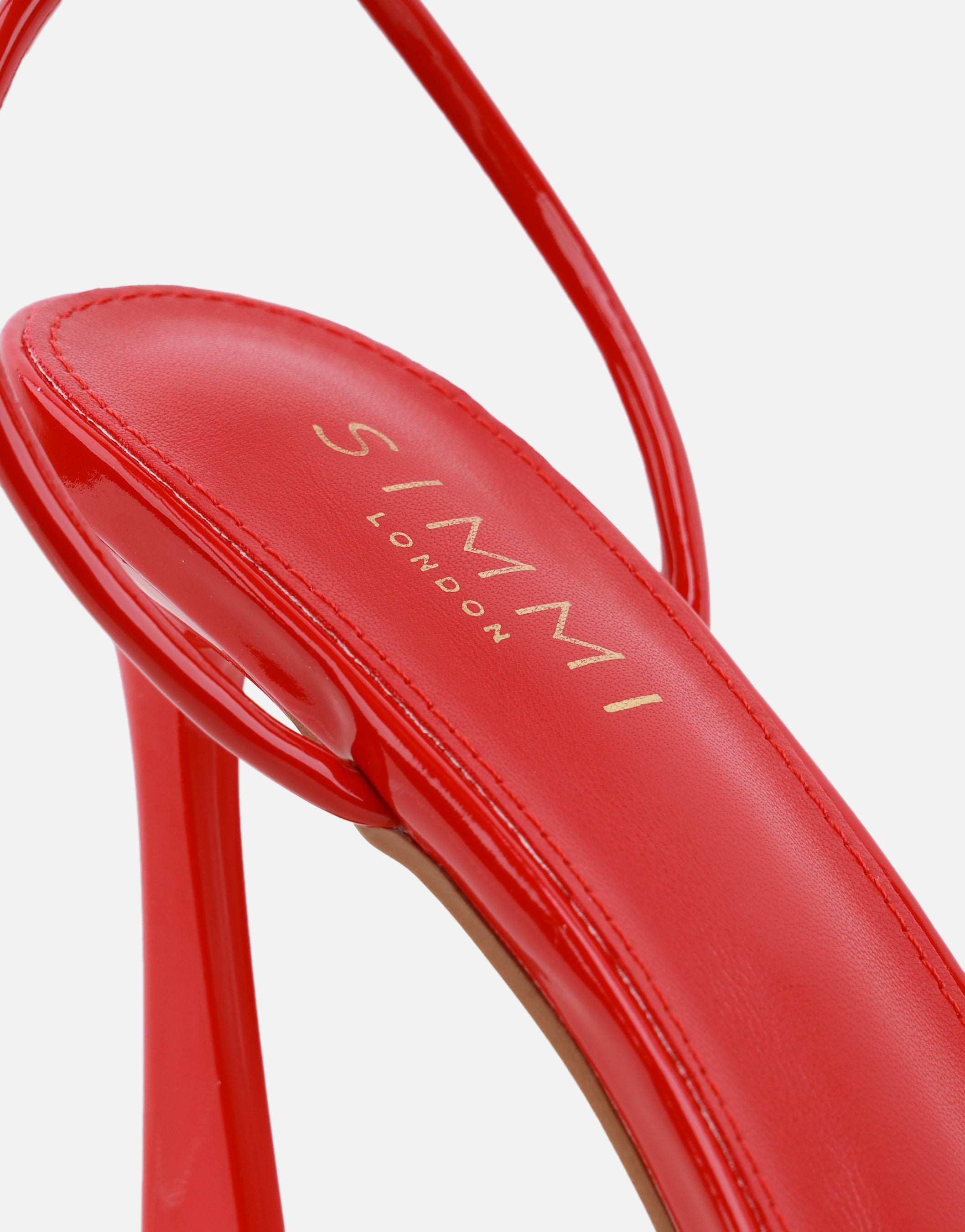 Kareena Red Patent Heeled Sandal | SIMMI London