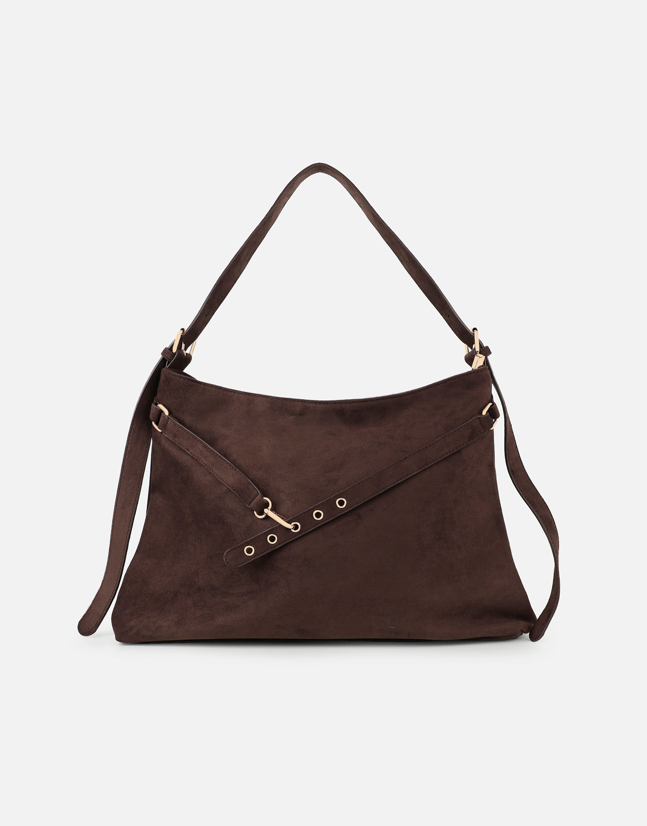 Artemis Brown Suede Shoulder Bag | SIMMI London