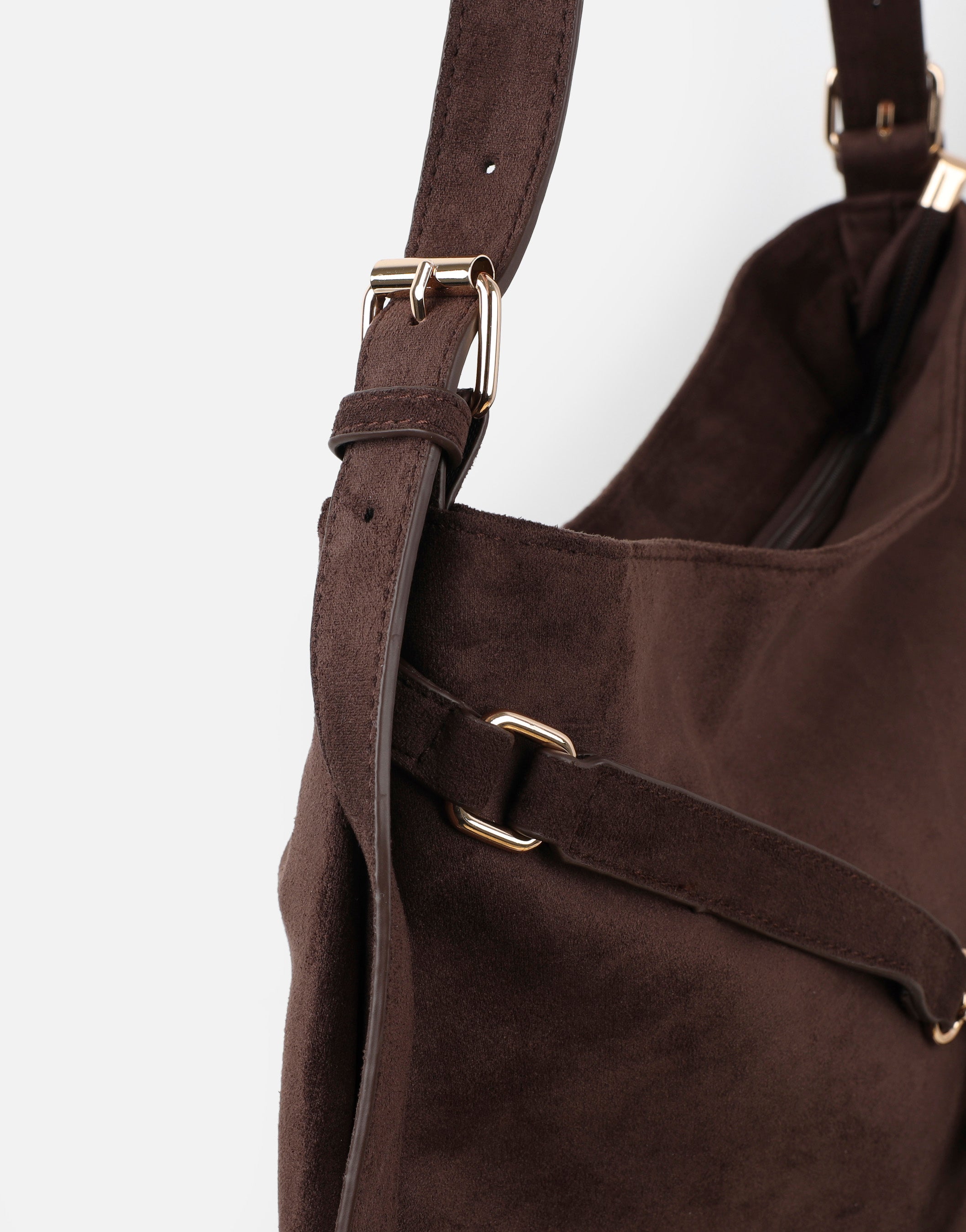 Artemis Brown Suede Shoulder Bag | SIMMI London