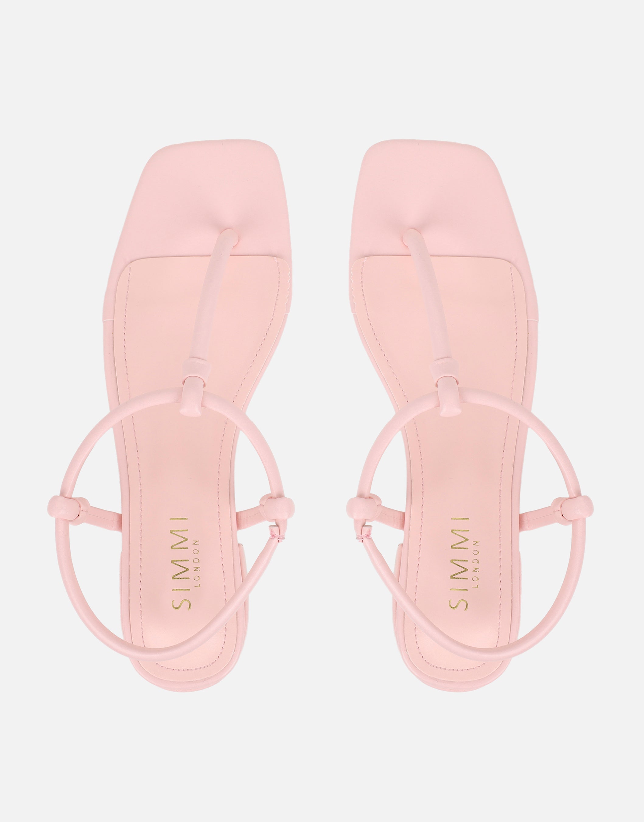 Hanna Pink Flat Strappy Sandals | SIMMI London