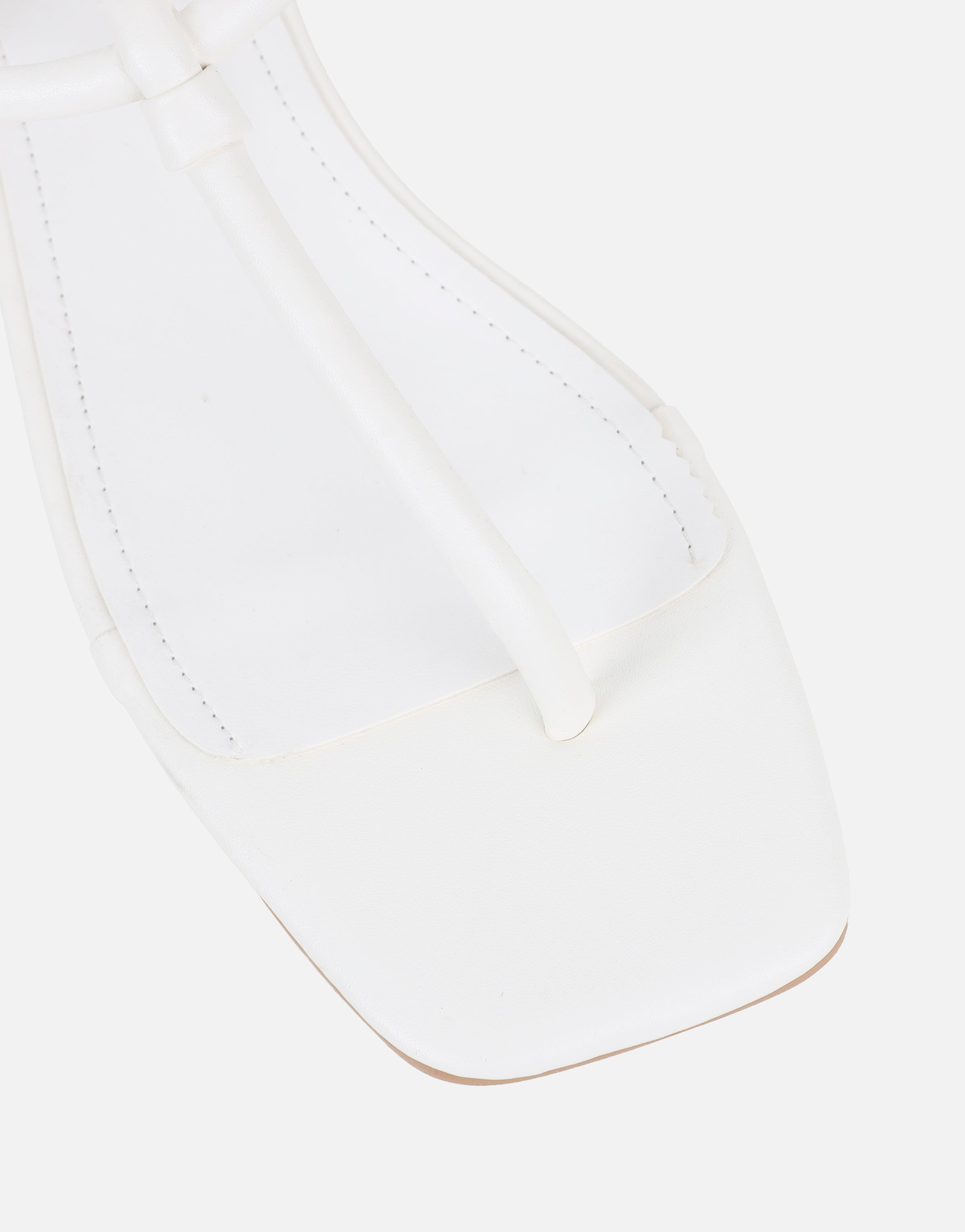 Hanna White Flat Strappy Sandals | SIMMI London