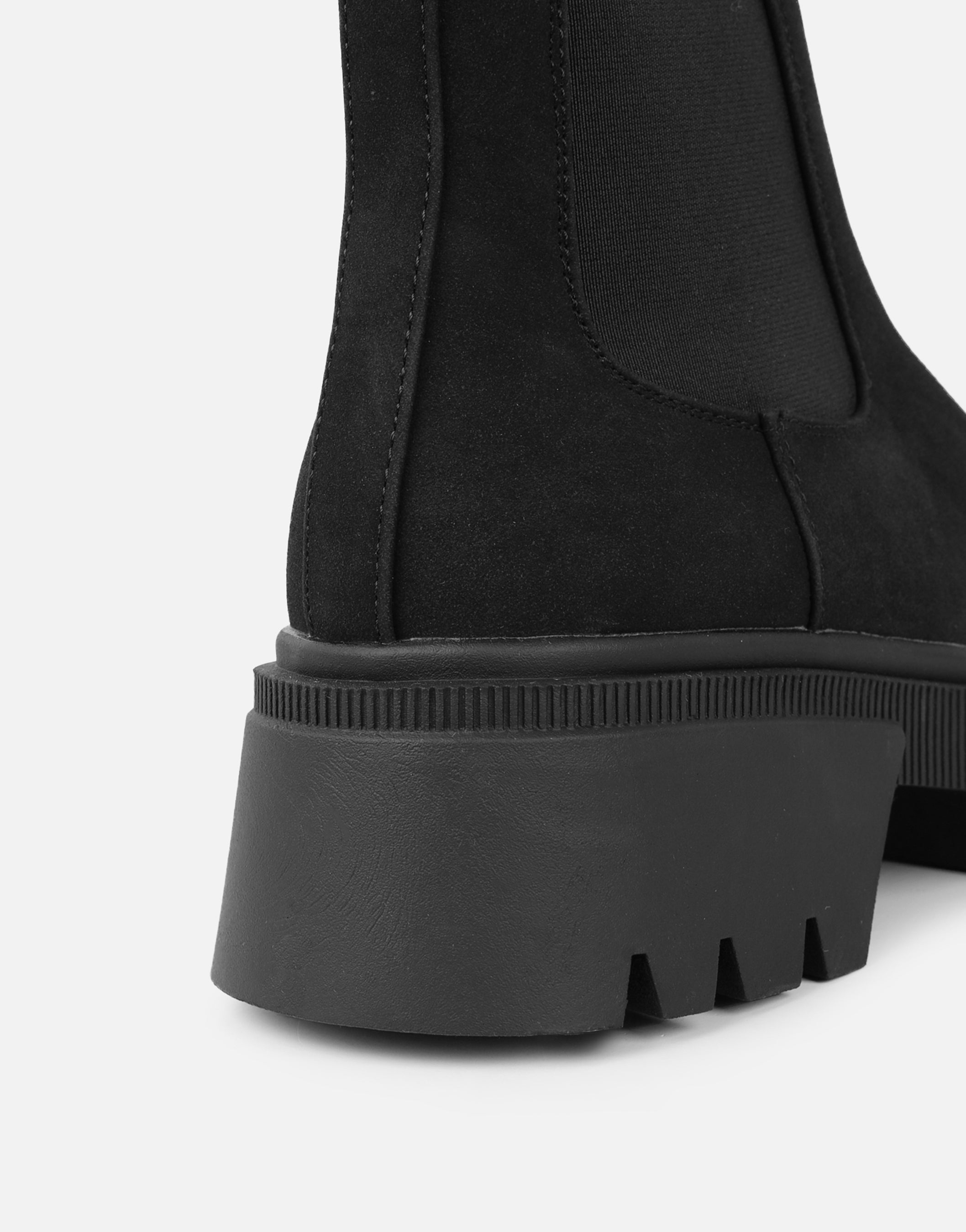 Judd Black Suede Chunky Chelsea Boots | SIMMI London