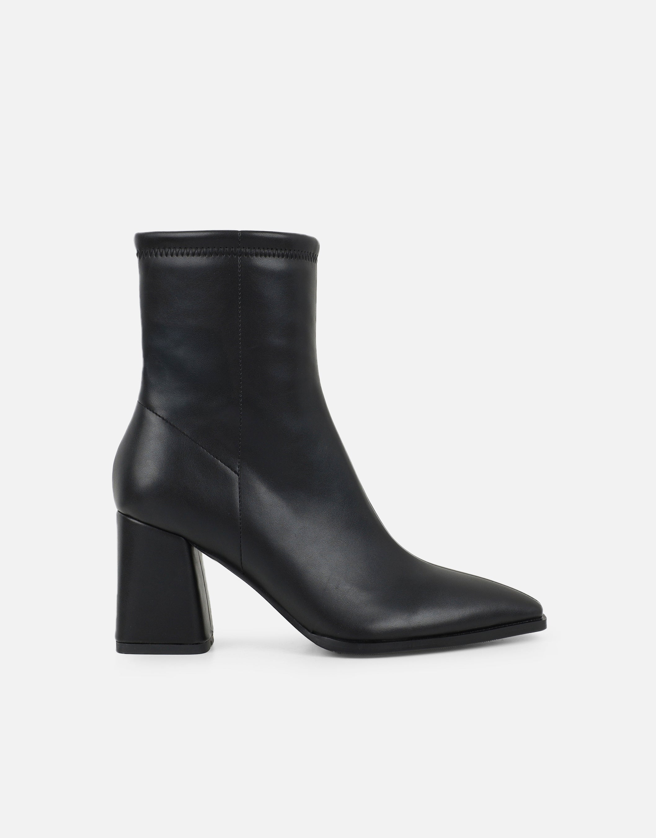 Bark Black Block Heeled Ankle Boots | SIMMI London