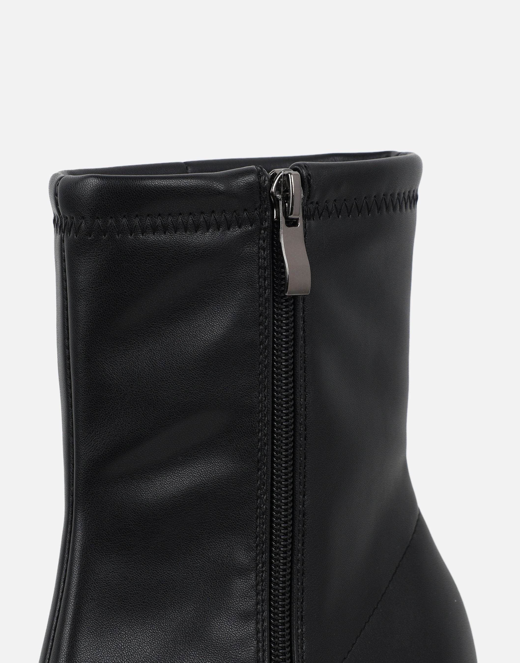 Bark Black Block Heeled Ankle Boots | SIMMI London