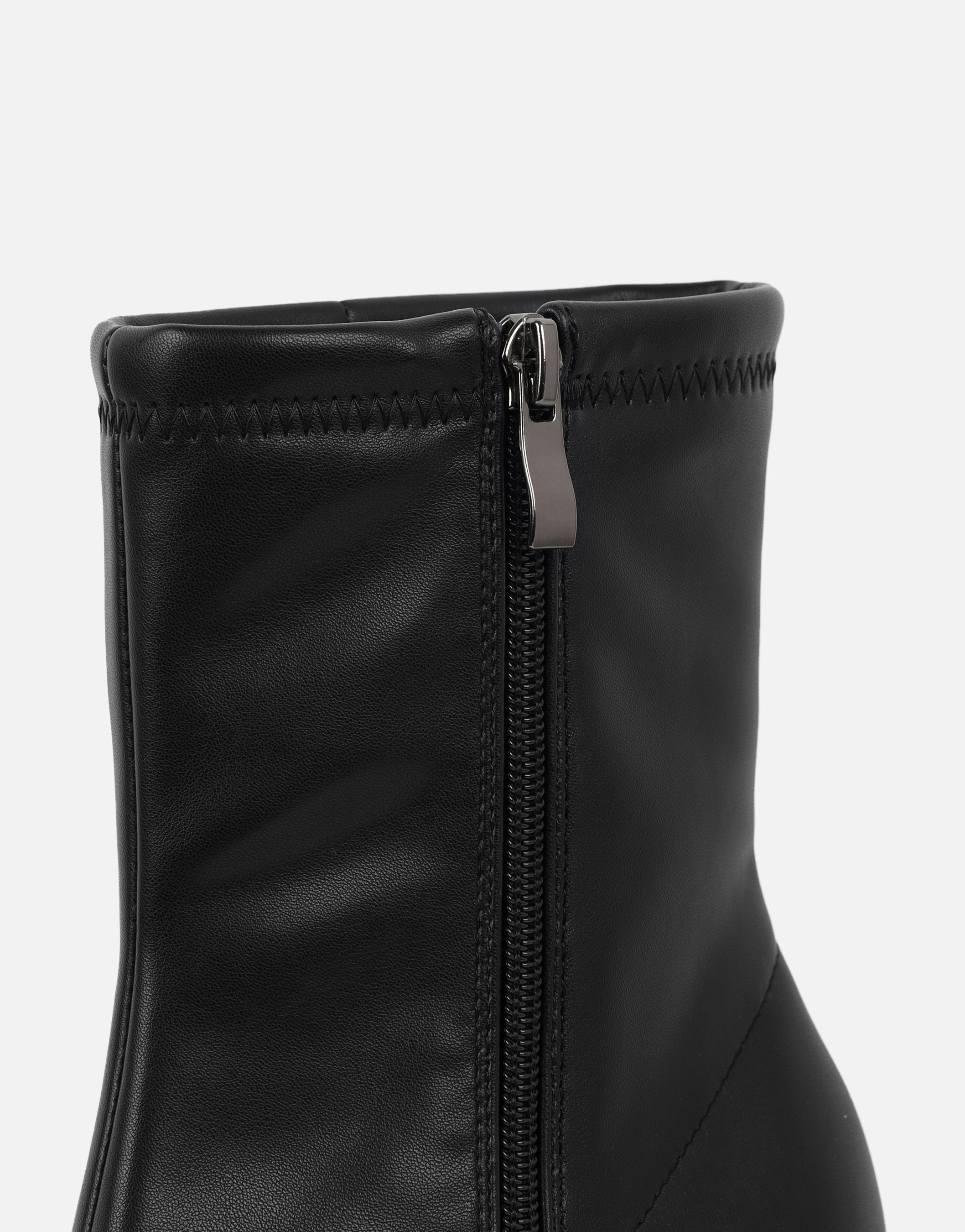 Bark Black Block Heeled Ankle Boots | SIMMI London