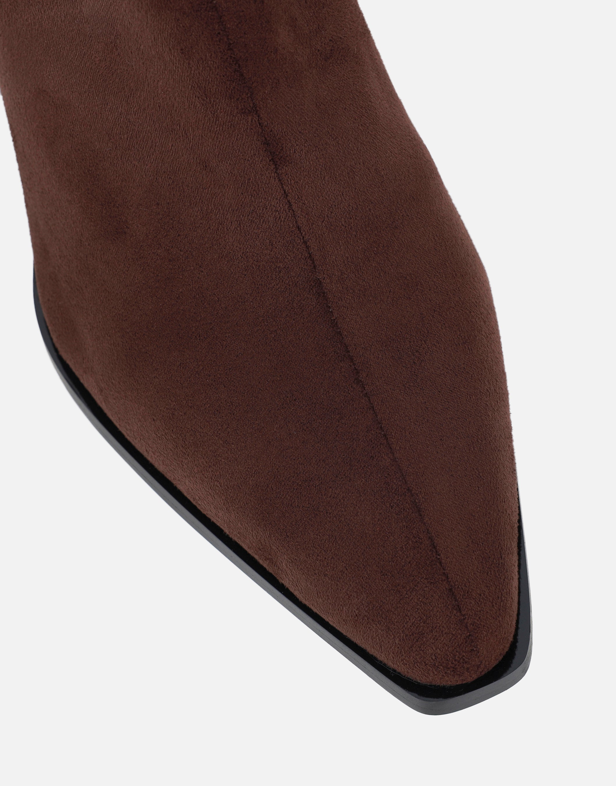 Bark Brown Suedette Block Heeled Ankle Boots | SIMMI London