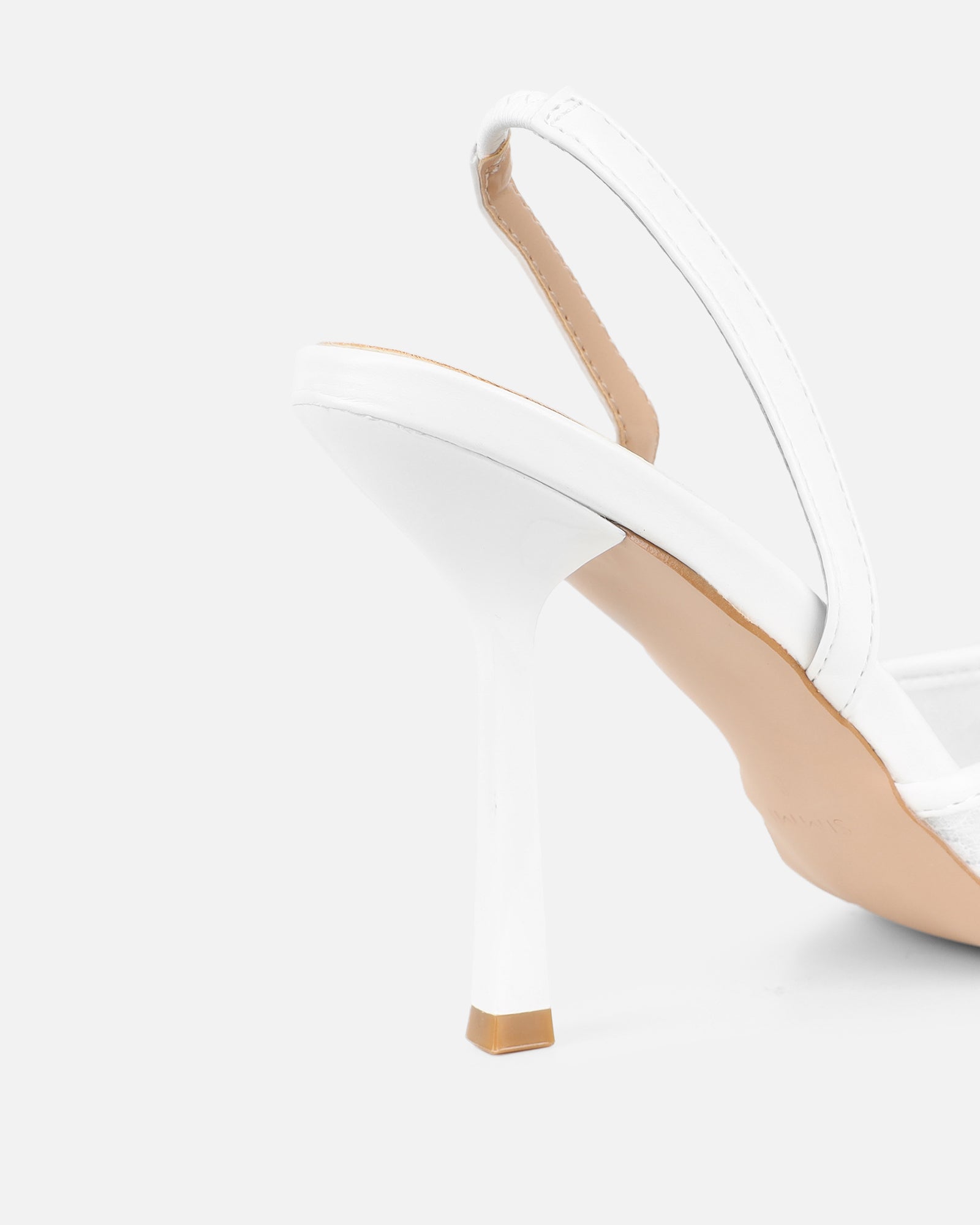 Bebee White Lace Bow Heeled Sandals | SIMMI London